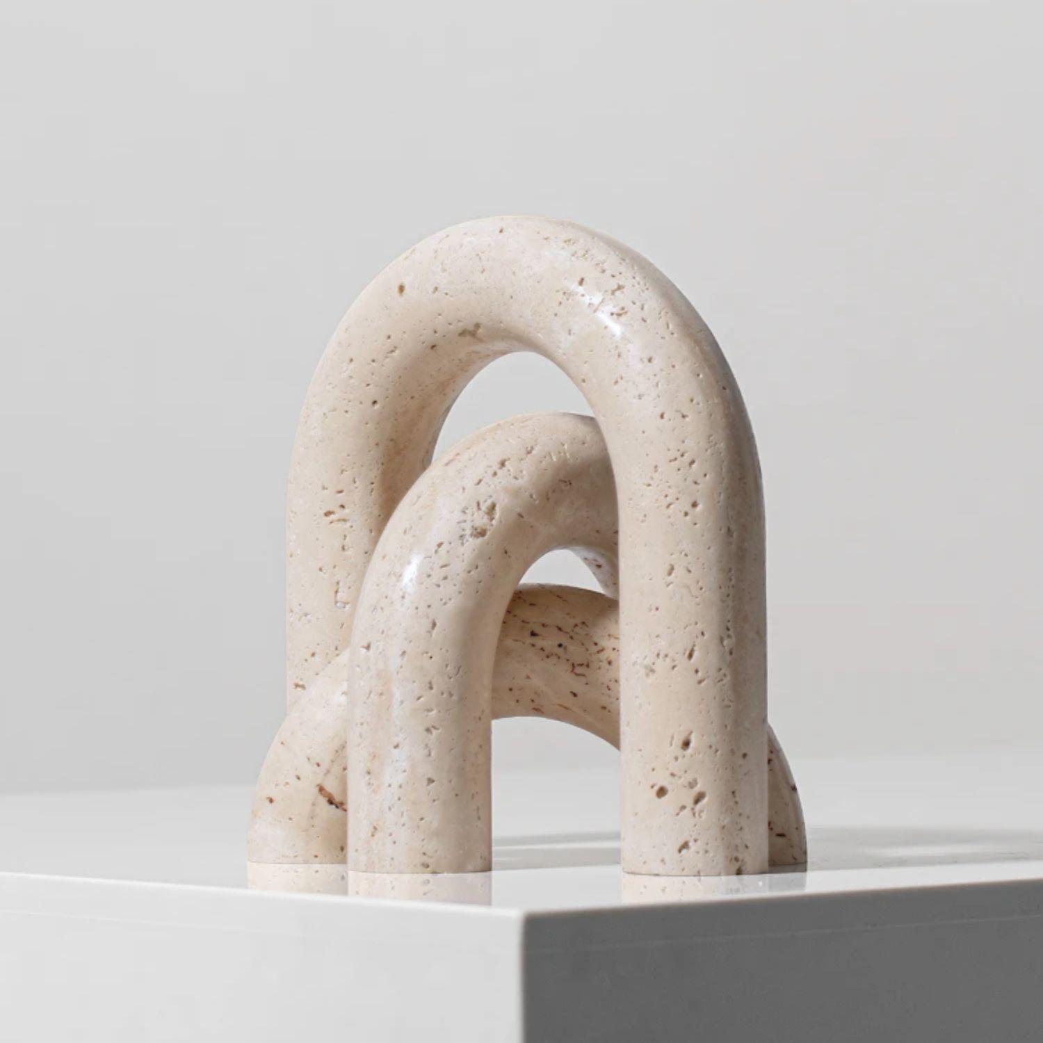 Set 3 Arcos Figura Deco Estilo Marmol Travertino-2