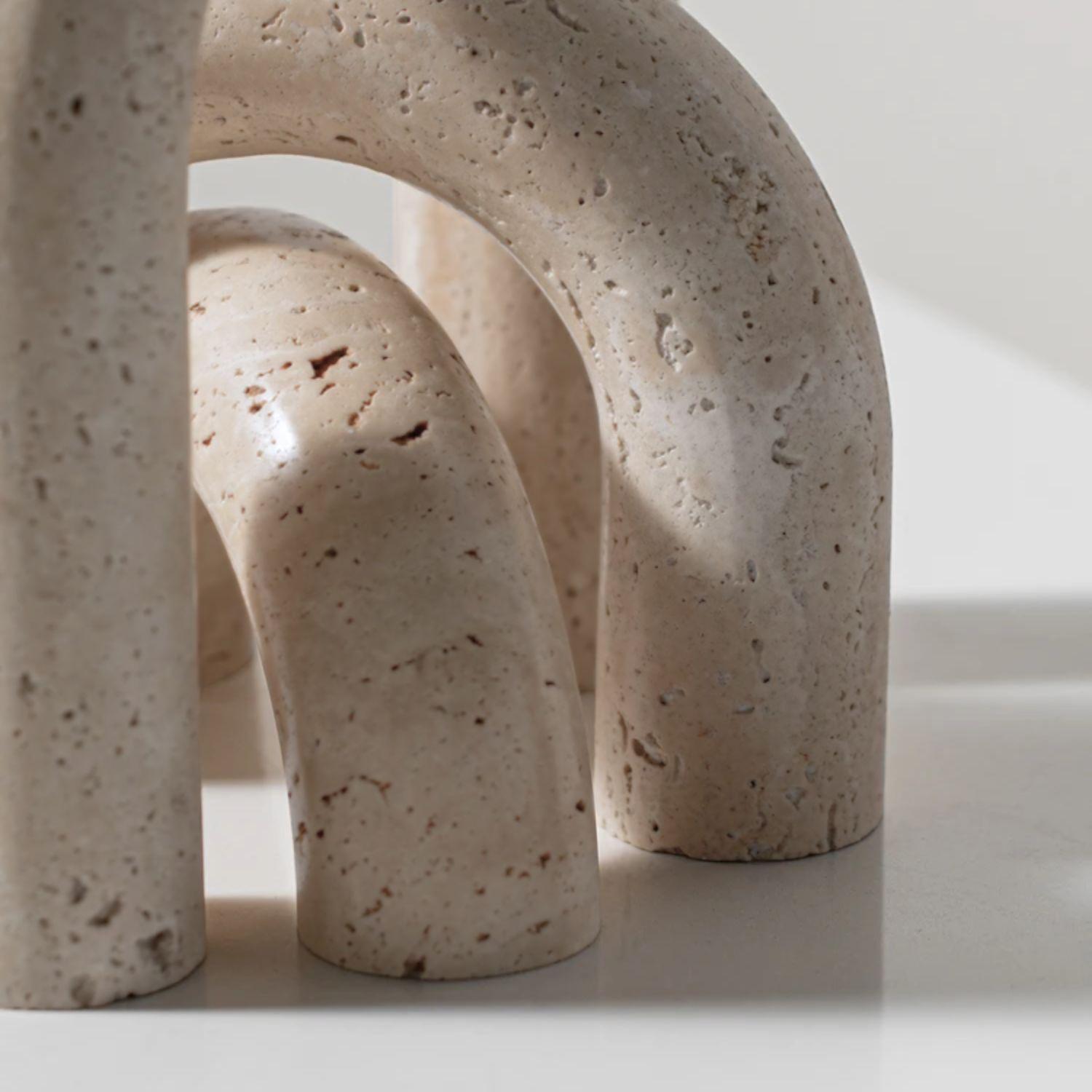 Set 3 Arcos Figura Deco Estilo Marmol Travertino-5