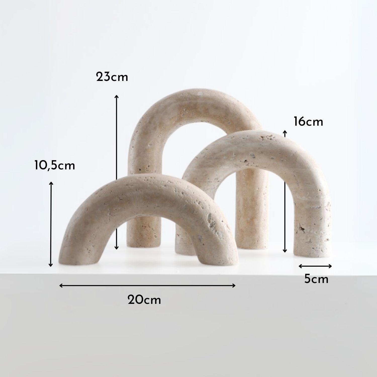 Set 3 Arcos Figura Deco Estilo Marmol Travertino-6