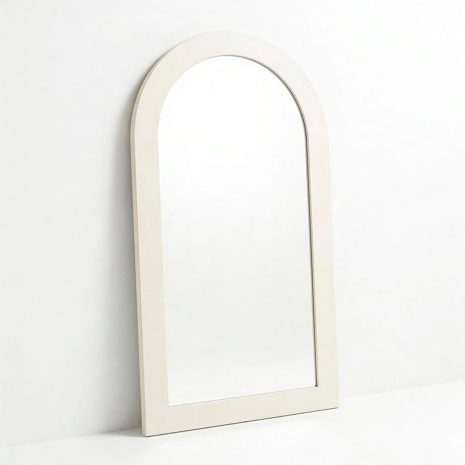 Espejo Curvo Marco Blanco 200x100cm Cuerpo Entero Vestidor - Santu-2