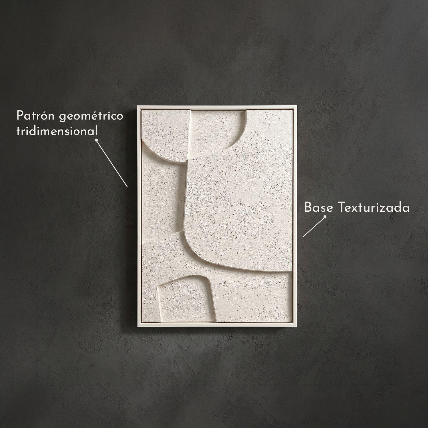 Cuadro Abstracto 3D Beige Sand-3