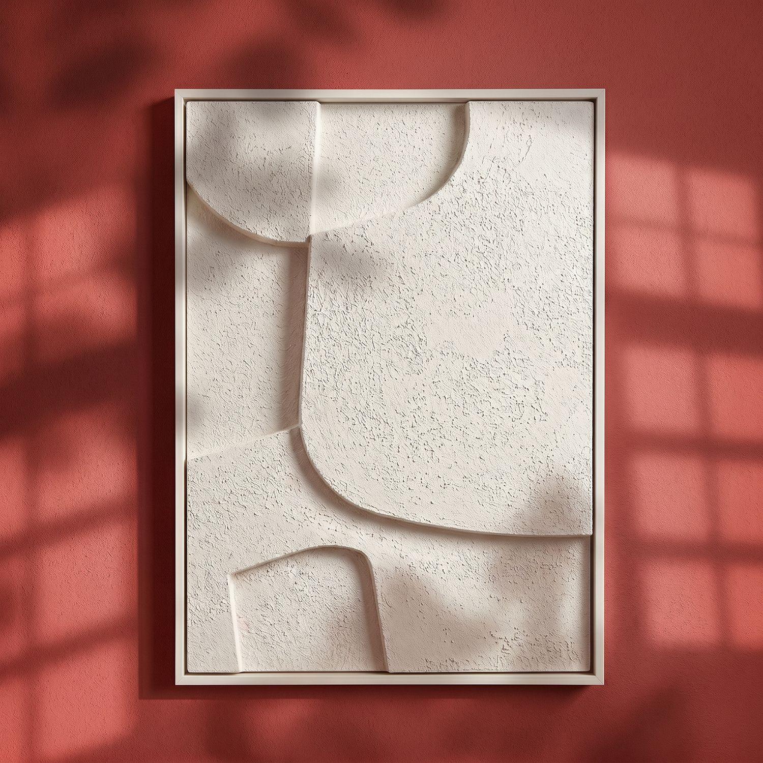 Cuadro Abstracto 3D Beige Sand-6