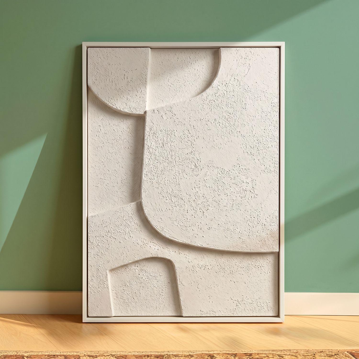 Cuadro Abstracto 3D Beige Sand-8