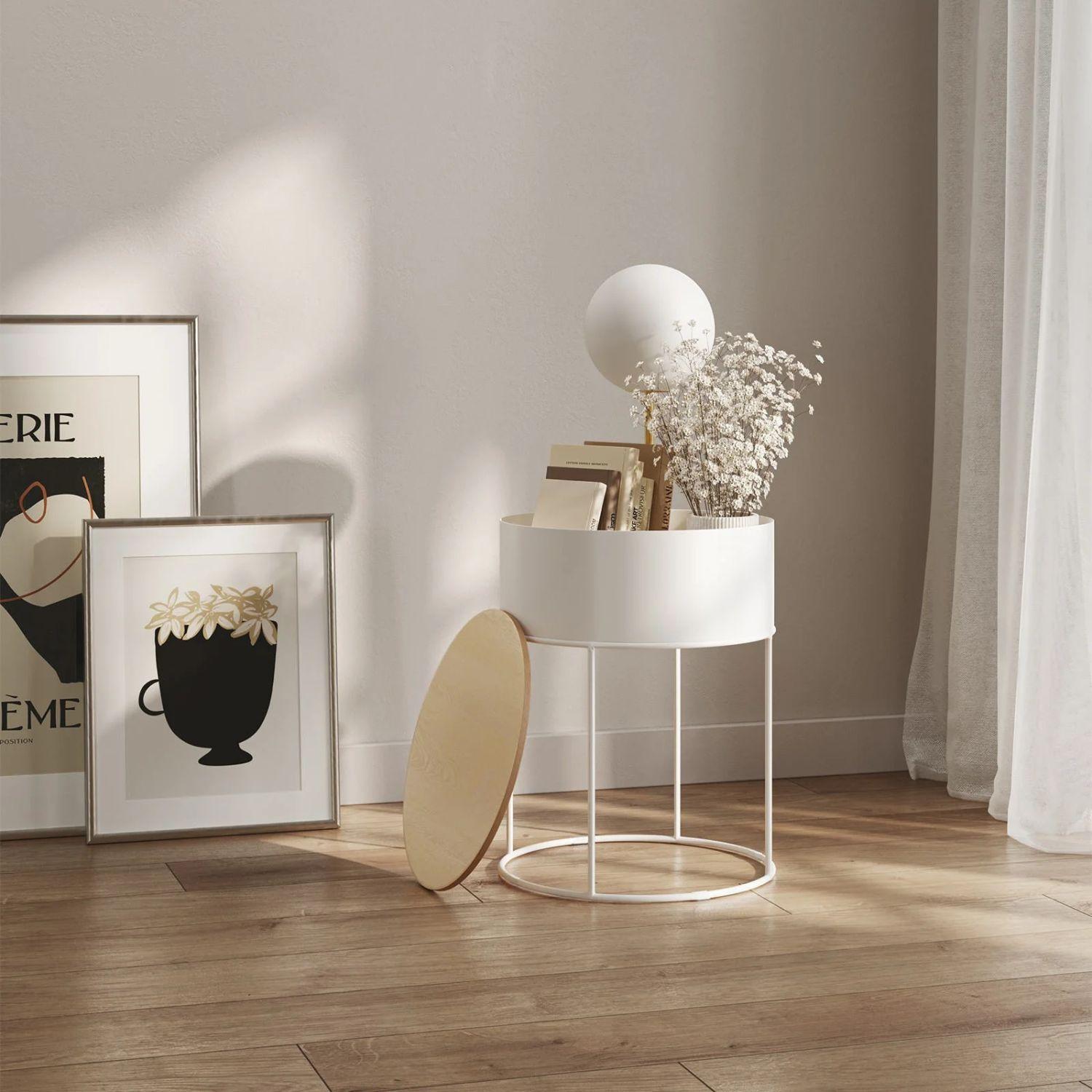 Mesa de Centro y Lateral con Almacenamiento-2