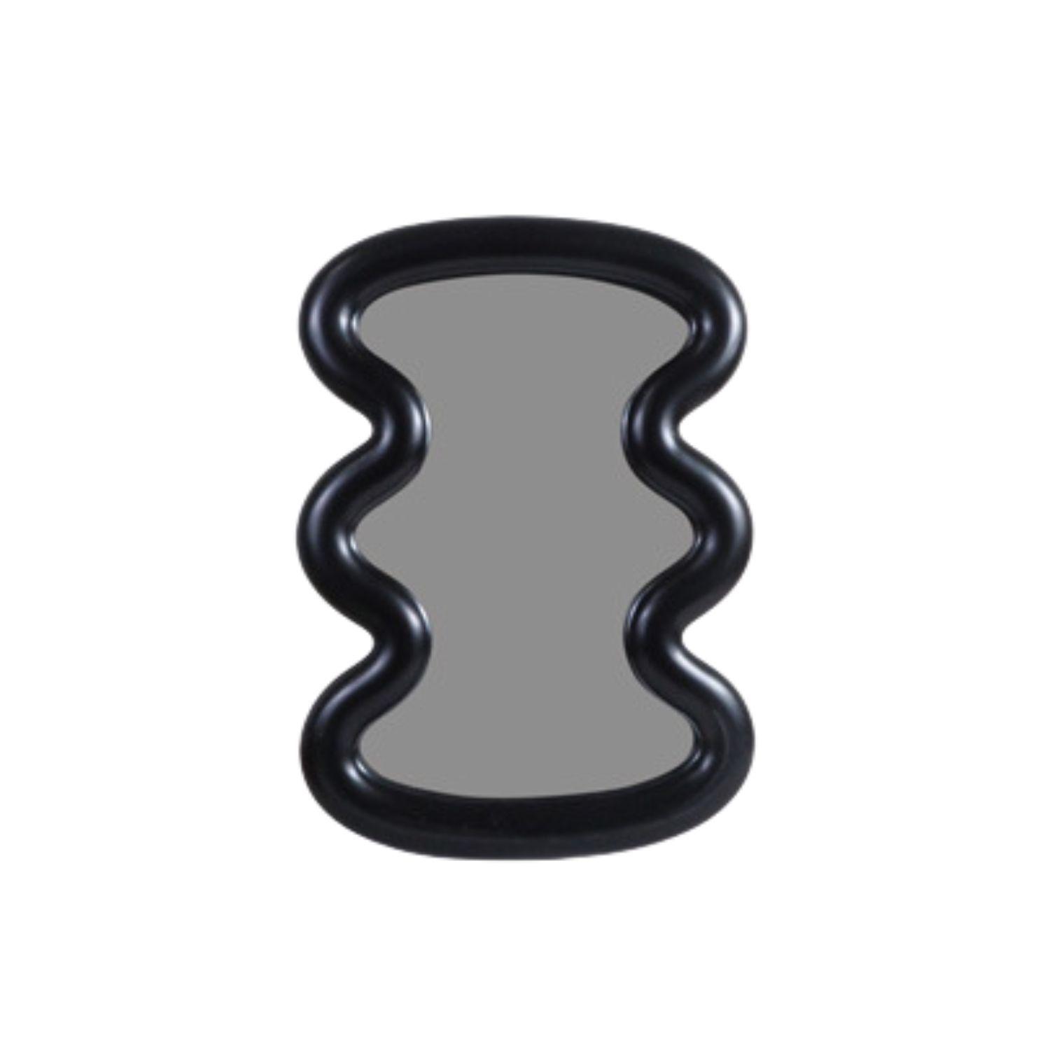 Espejo decorativo de mesa ondulado para tocador color negro-5