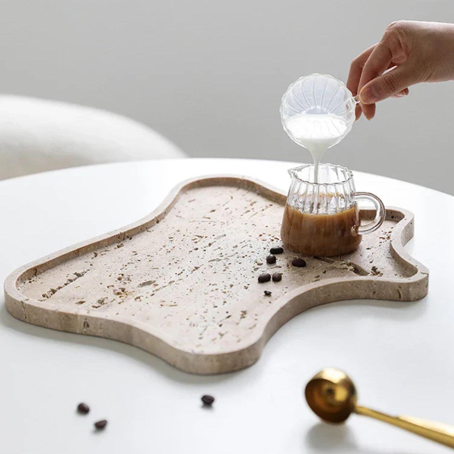 Bandeja De Piedra Tabla Irregular Rústico Natural Decorativa-3