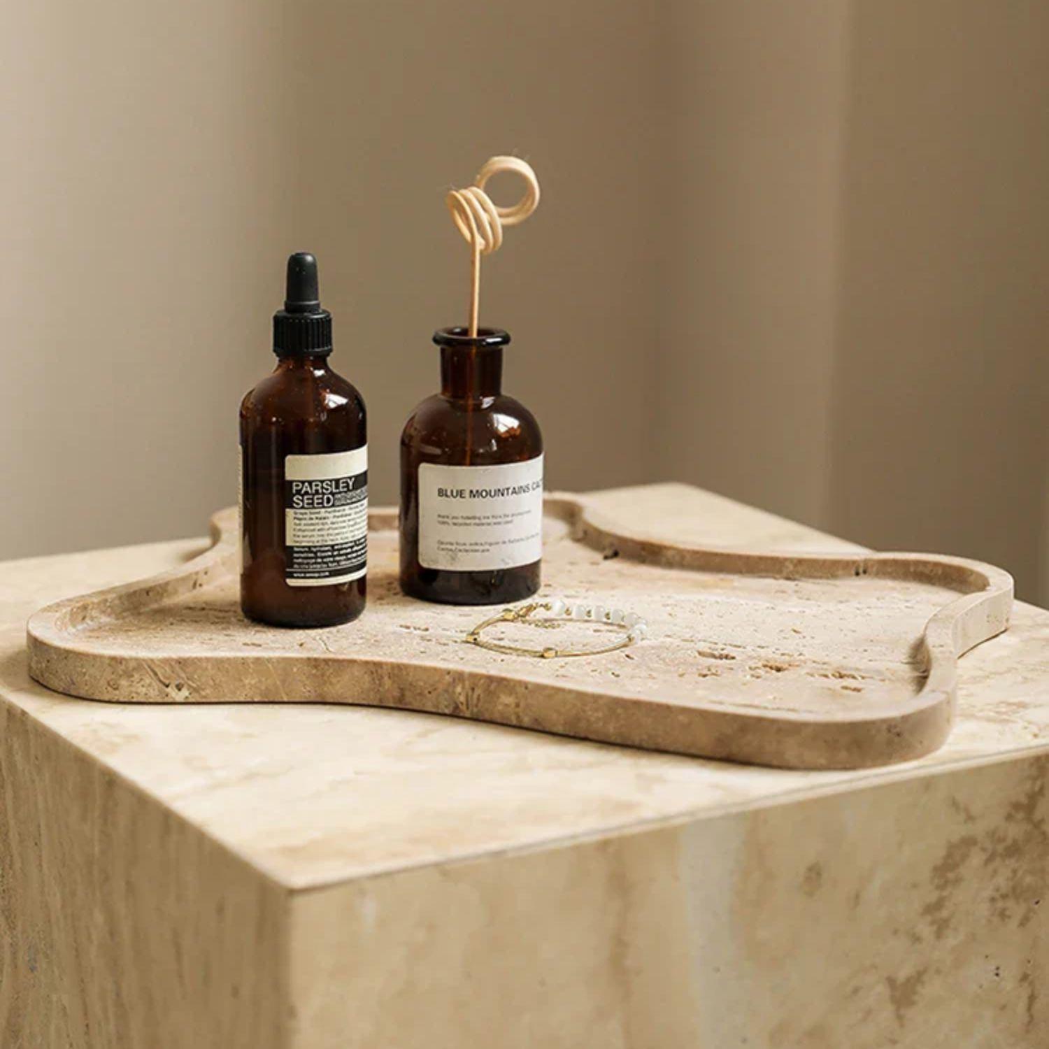 Bandeja De Piedra Tabla Irregular Rústico Natural Decorativa-5