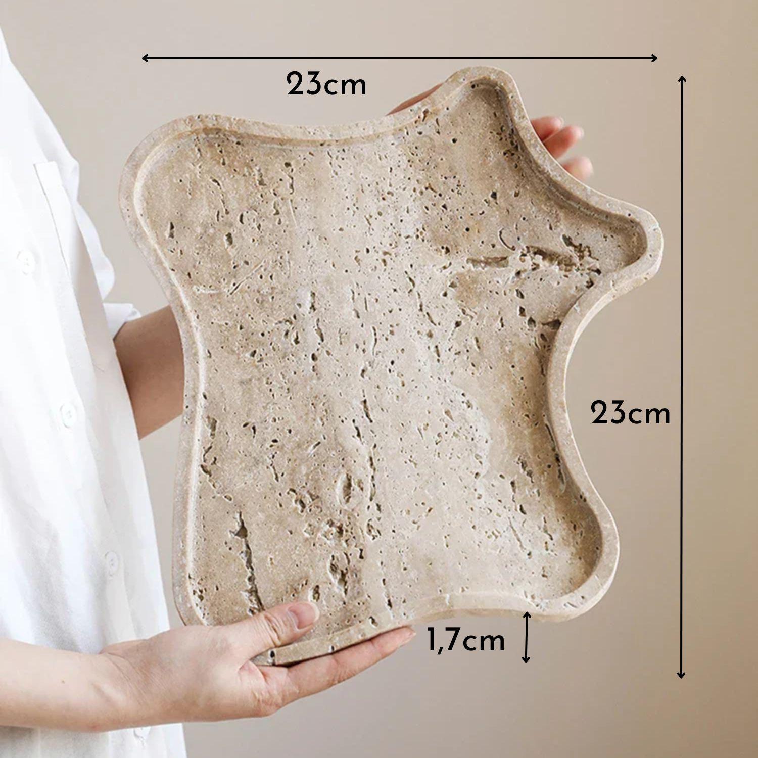 Bandeja De Piedra Tabla Irregular Rústico Natural Decorativa-6