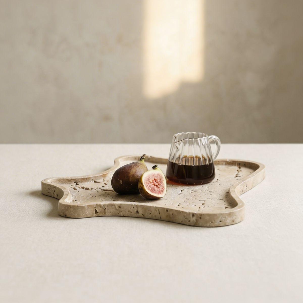 Bandeja De Piedra Tabla Irregular Rústico Natural Decorativa-7