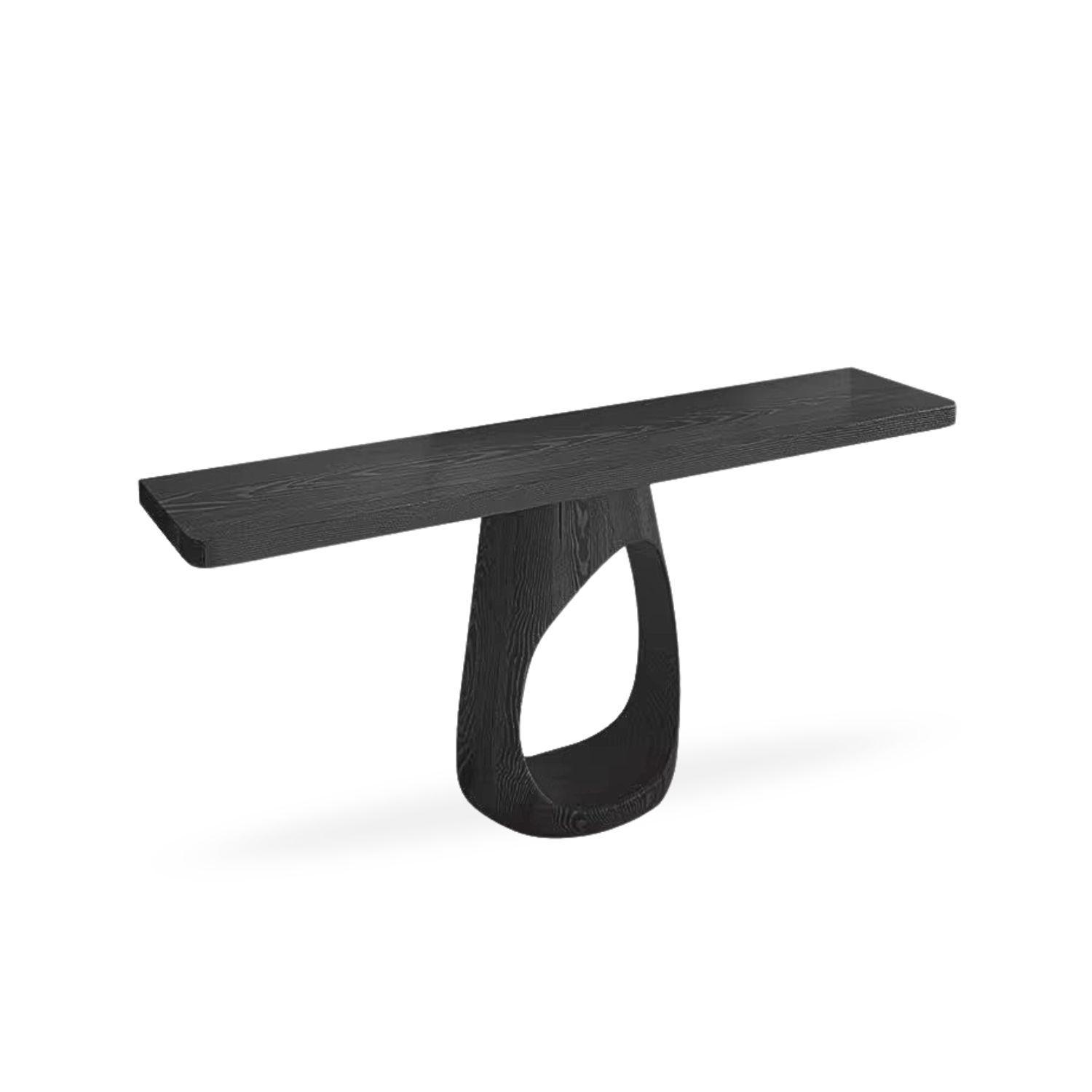 Mesa Arrimo Nido Madera Maciza Tono Ebano-5