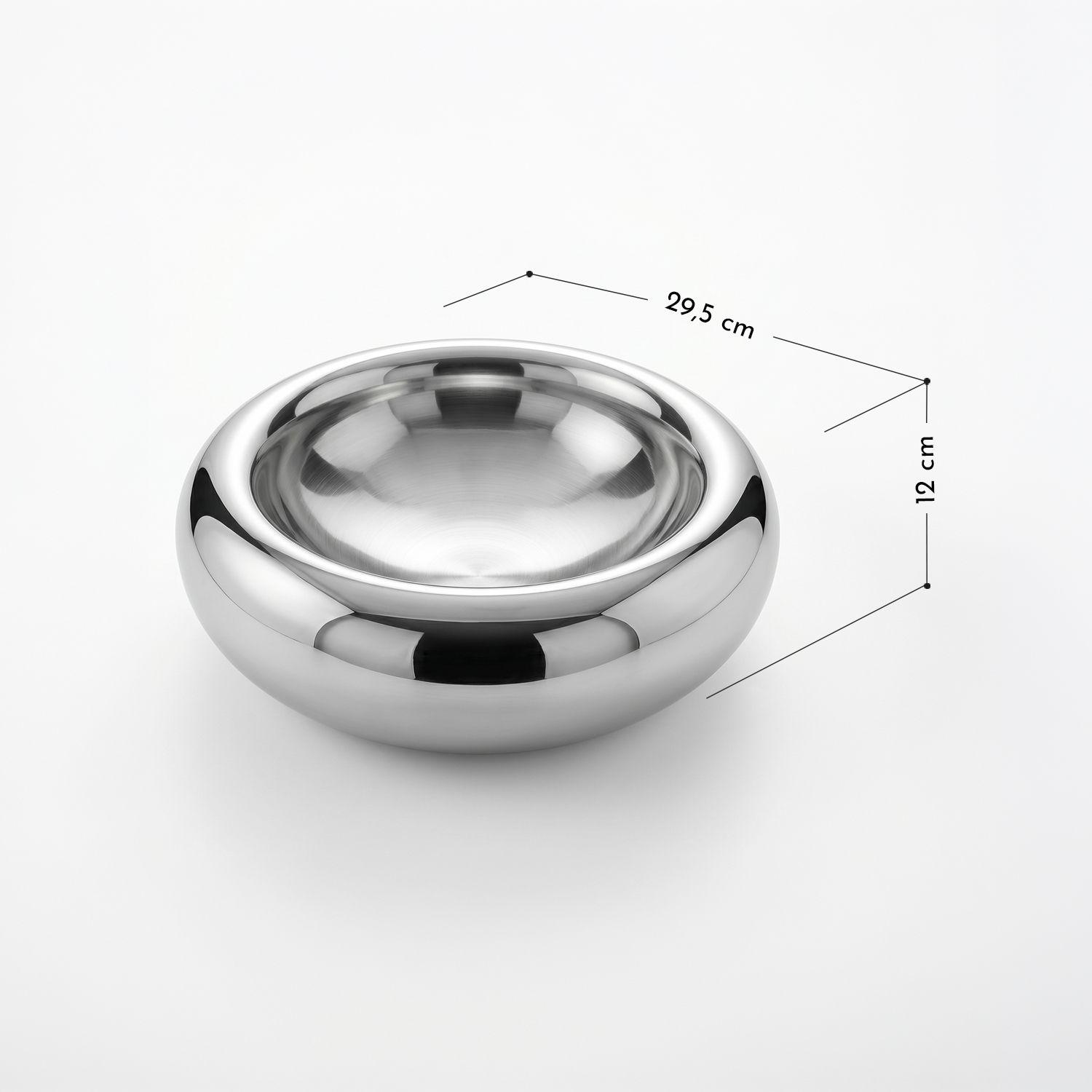 Bowl de Acero Inoxidable Plateado-2