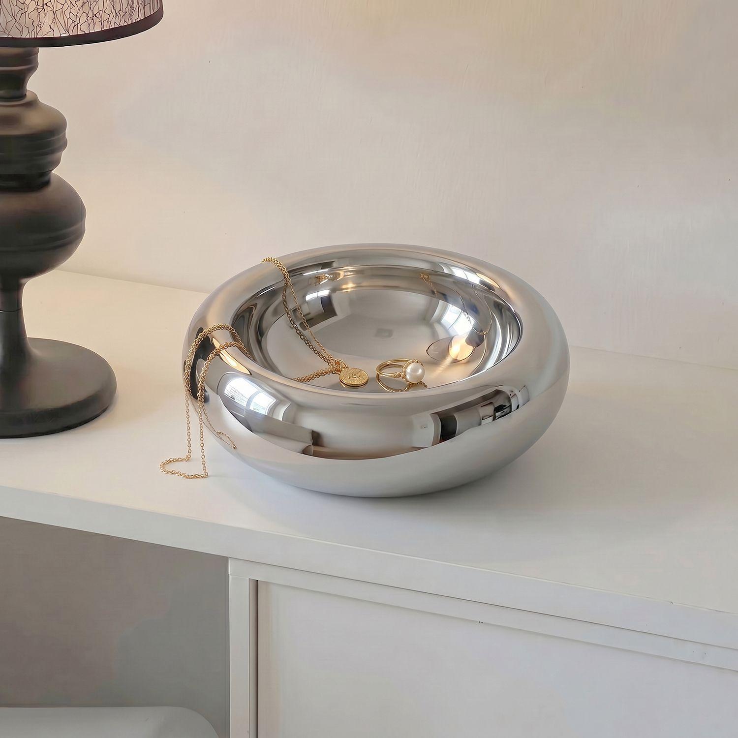 Bowl de Acero Inoxidable Plateado-4