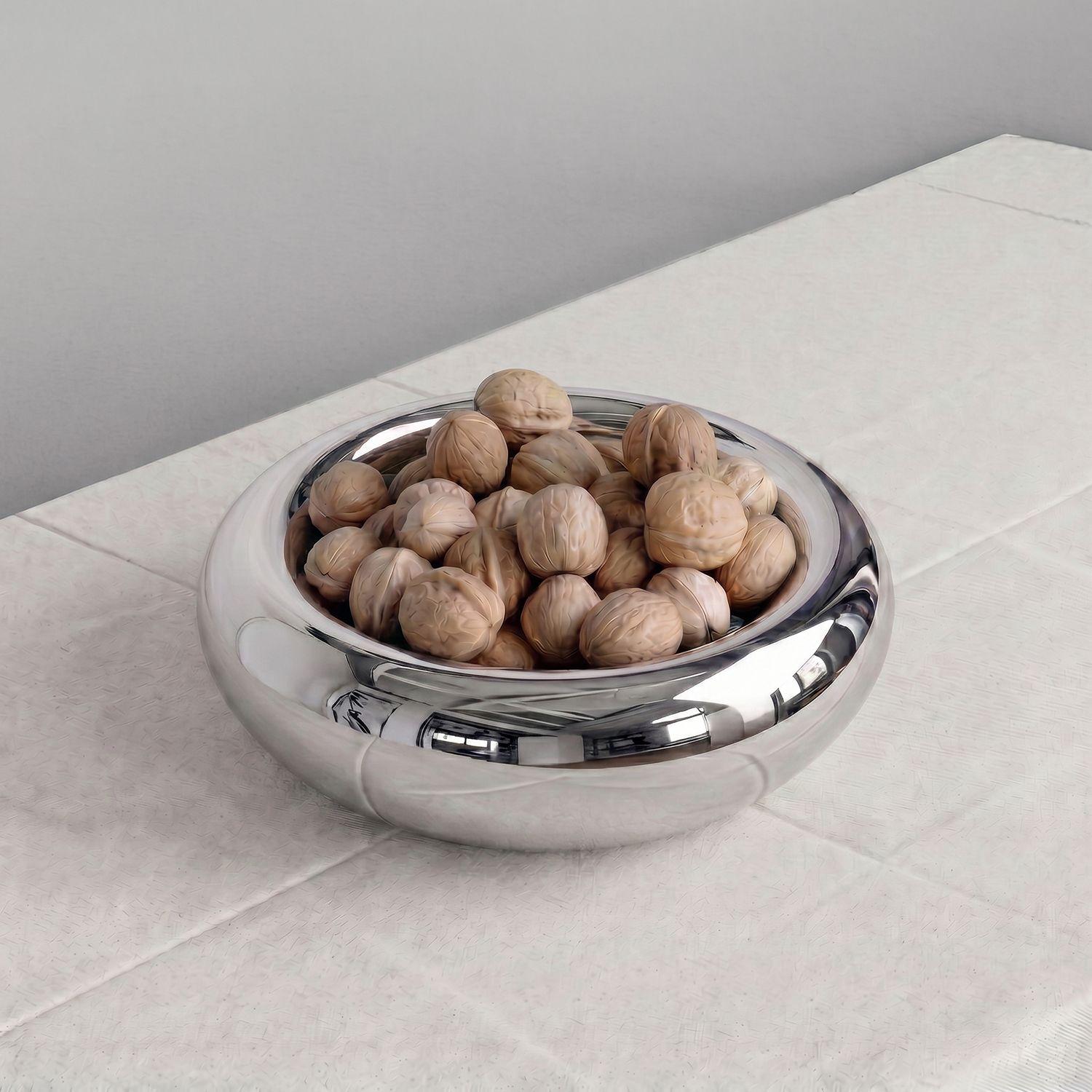 Bowl de Acero Inoxidable Plateado-5