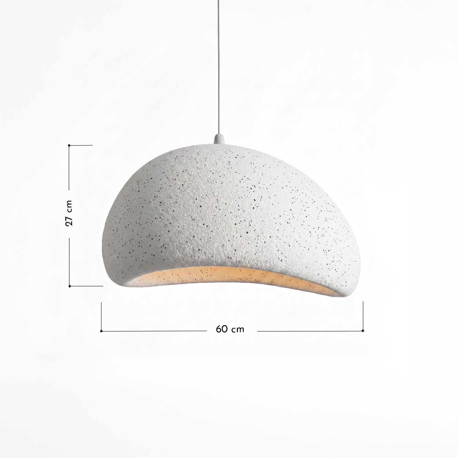 Lámpara de techo colgante Wabi Sabi Lunar gris granito 60 cm-2