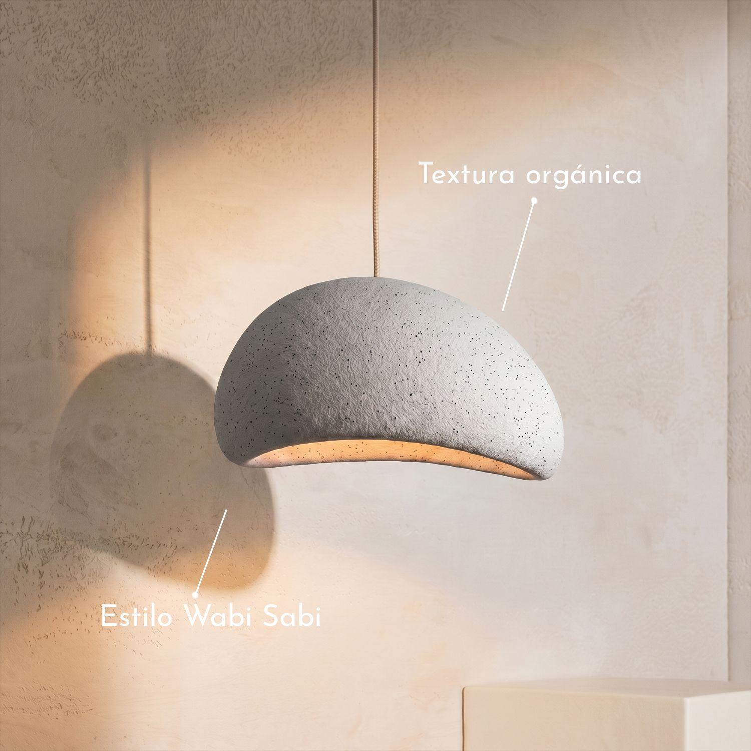 Lámpara de techo colgante Wabi Sabi Lunar gris granito 60 cm-3