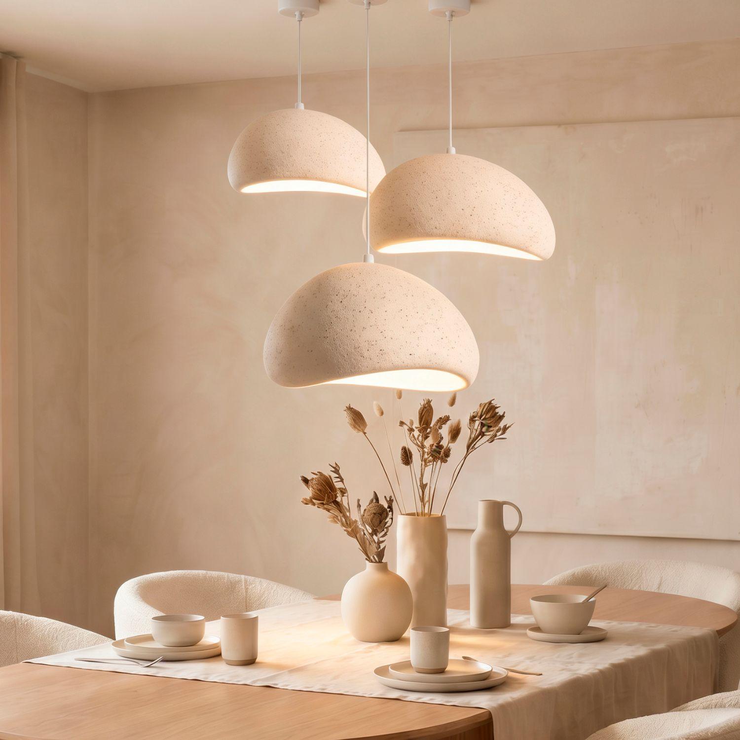 Lámpara de techo colgante Wabi Sabi Lunar gris granito 60 cm-6