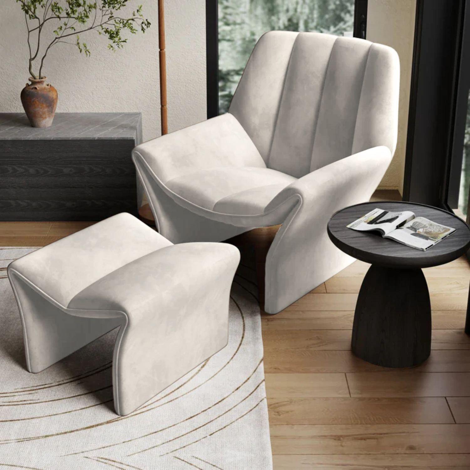 Sitial Velvet Crema con Apoyapiés-2