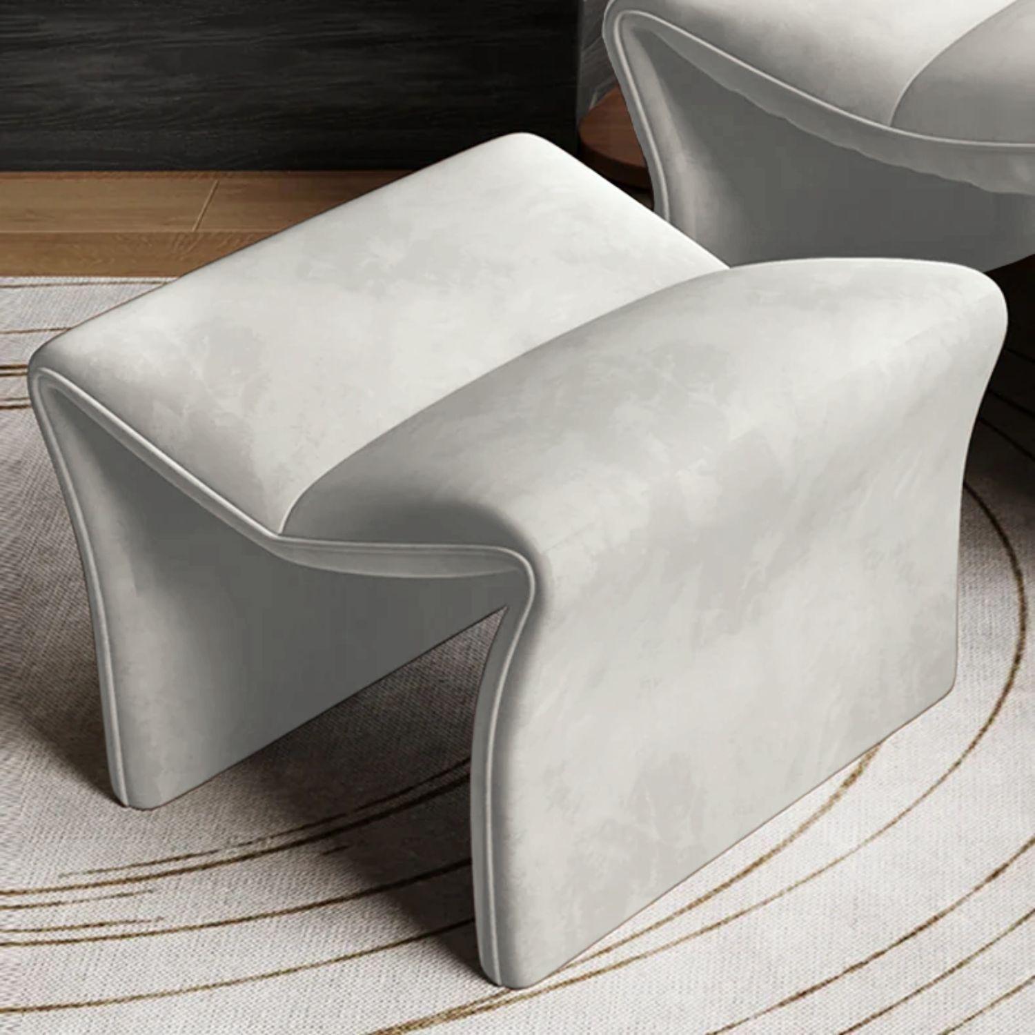 Sitial Velvet Crema con Apoyapiés-3