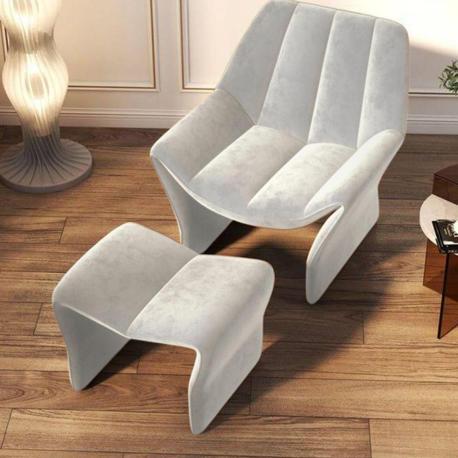 Sitial Velvet Crema con Apoyapiés-5