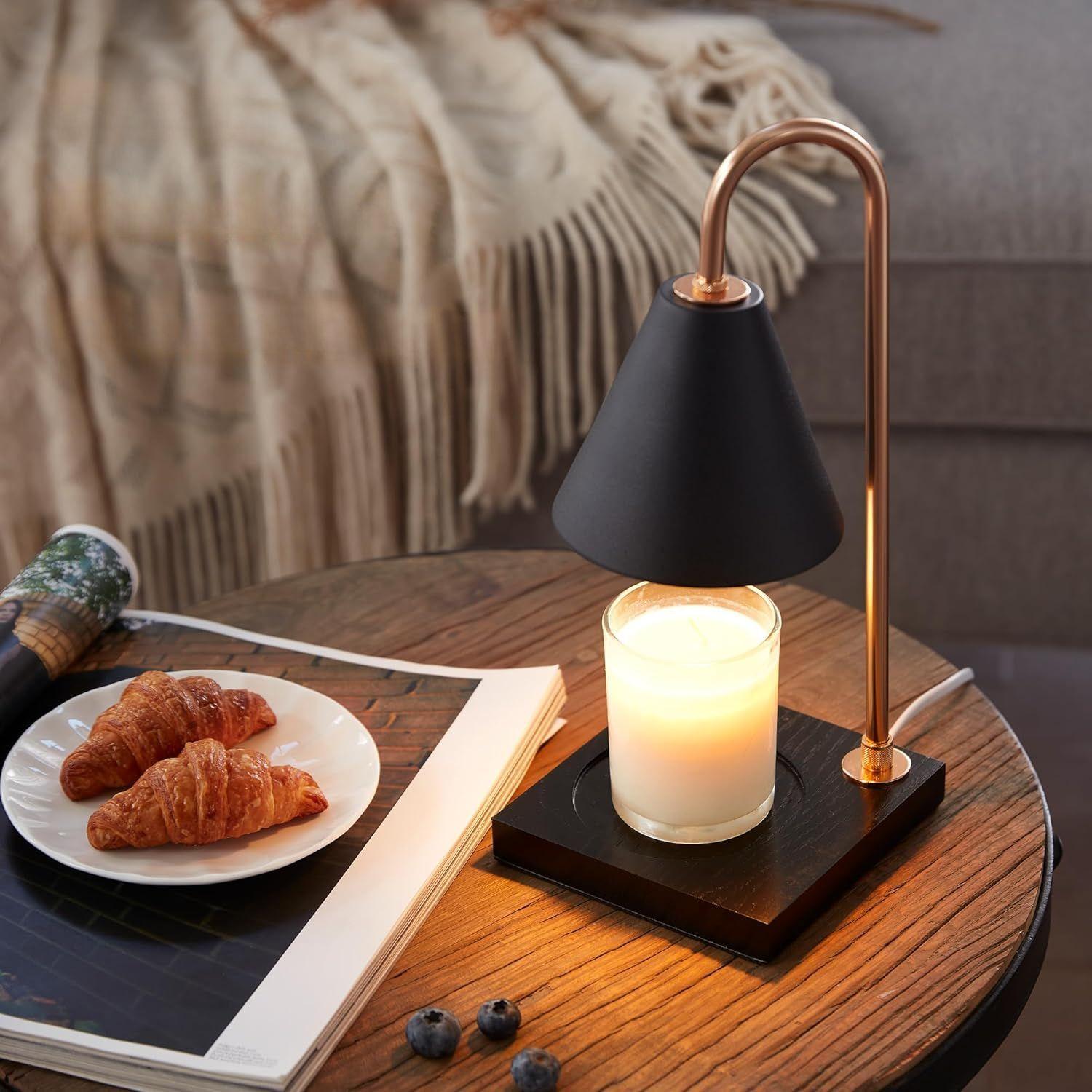 Lámpara Calentadora de Velas Aromaticas Negra-2