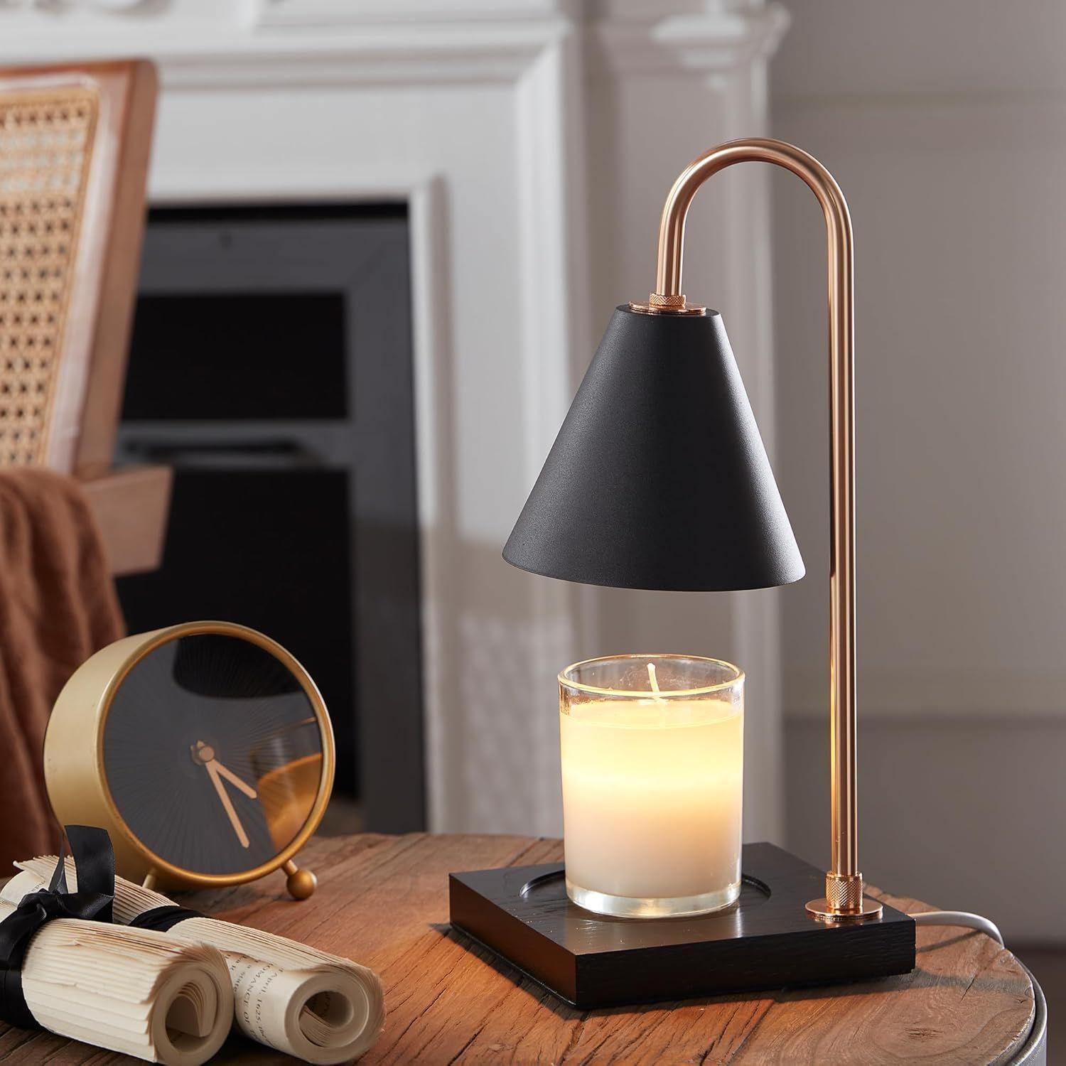 Lámpara Calentadora de Velas Aromaticas Negra-8