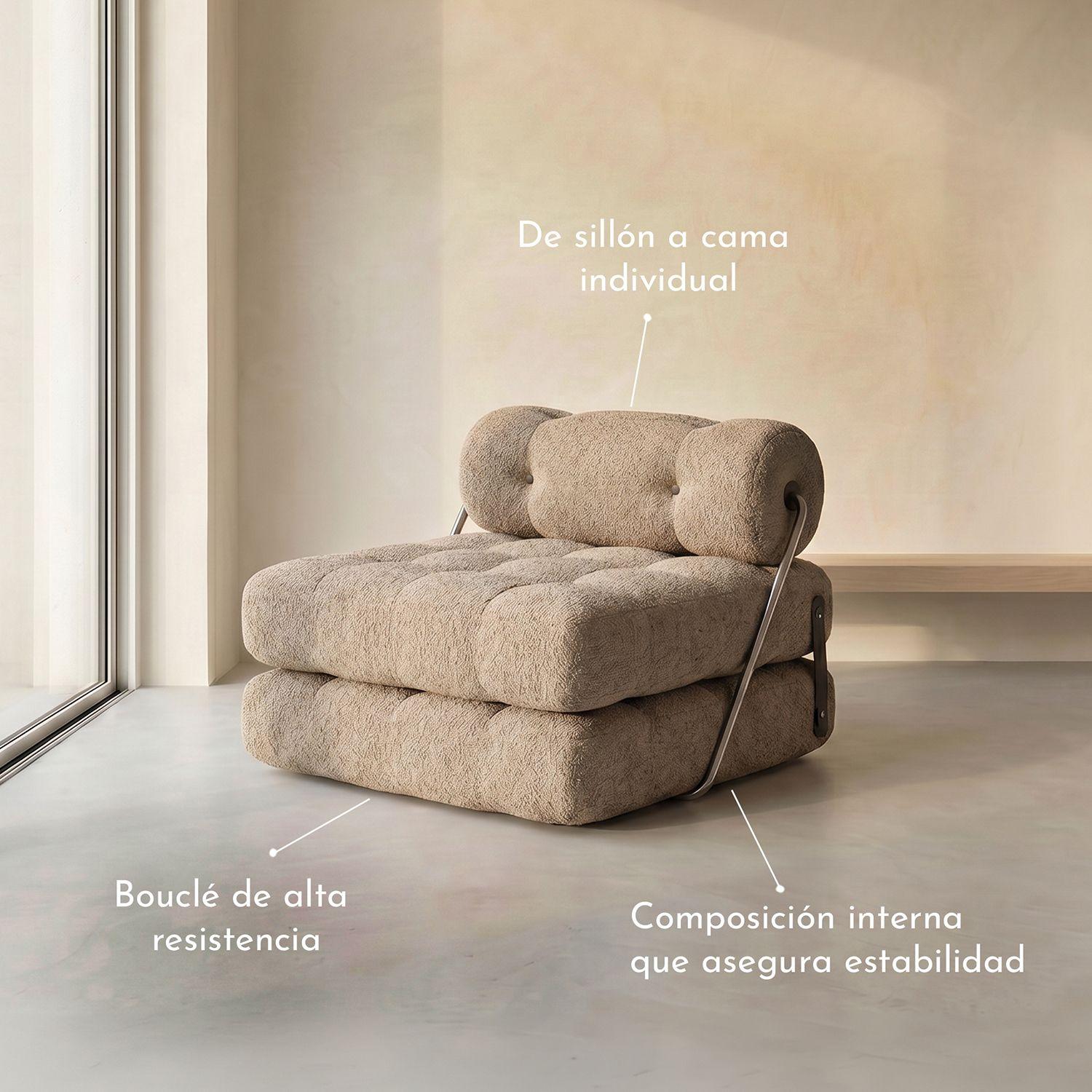 Sofá Cama Plegable en Bouclé Arena-3