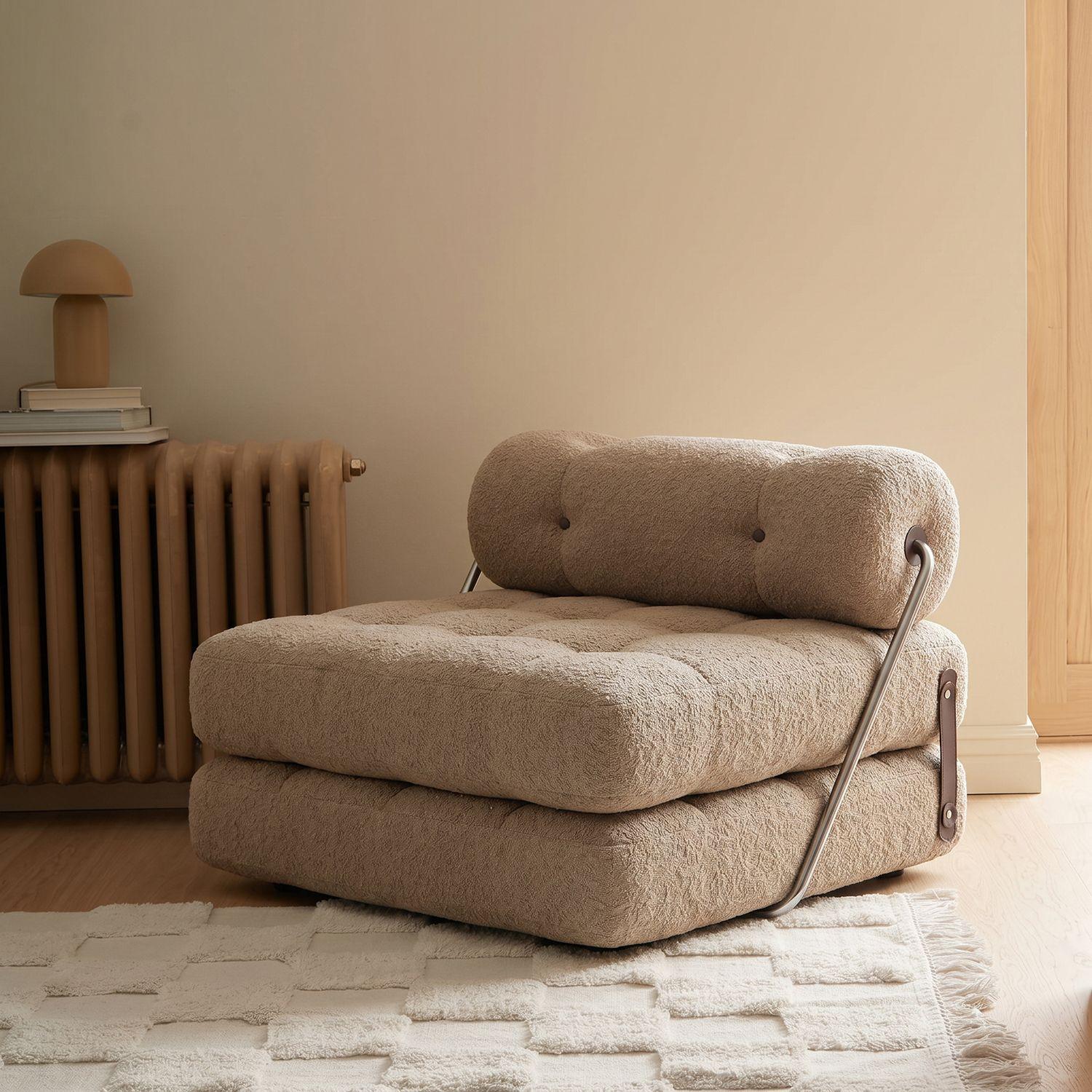 Sofá Cama Plegable en Bouclé Arena-9