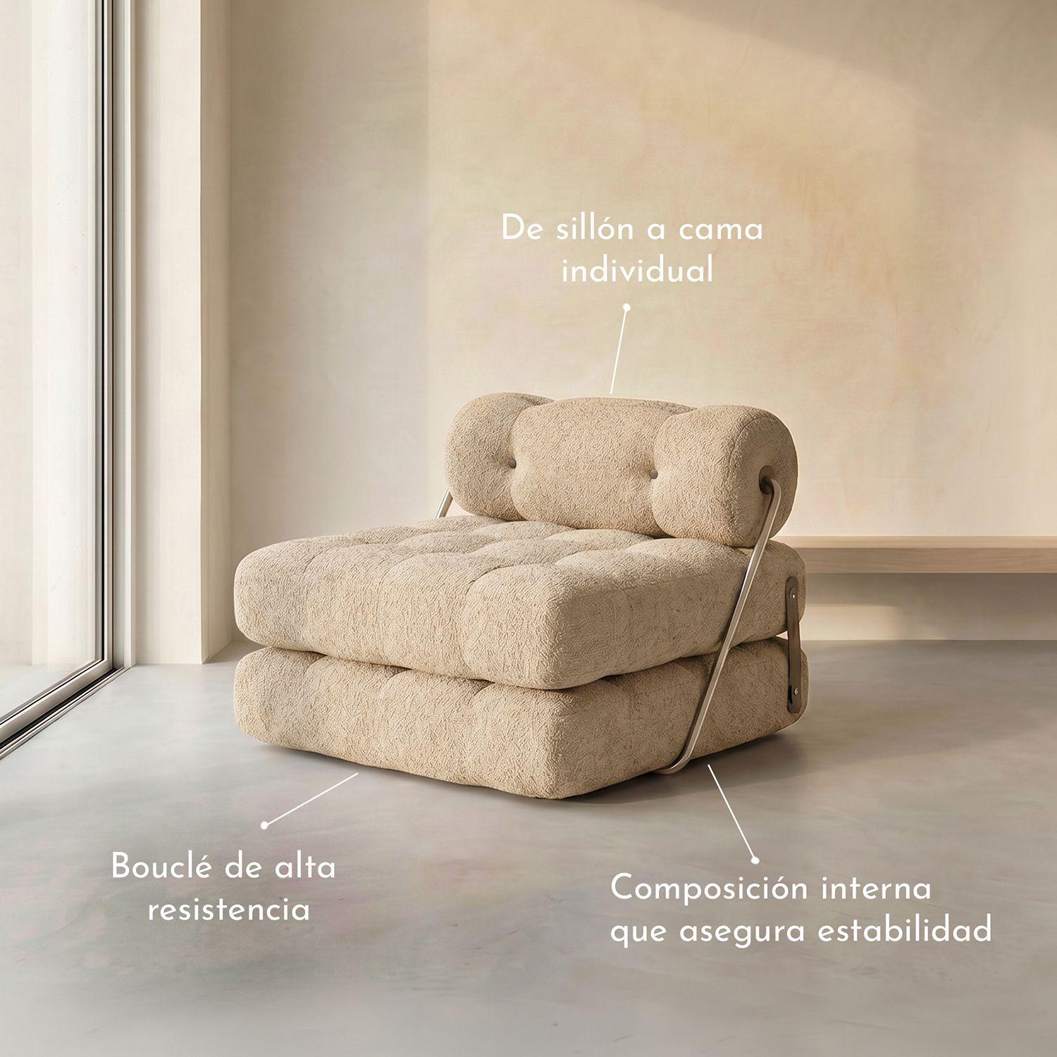 Sofá Cama Plegable en Bouclé Arena-3