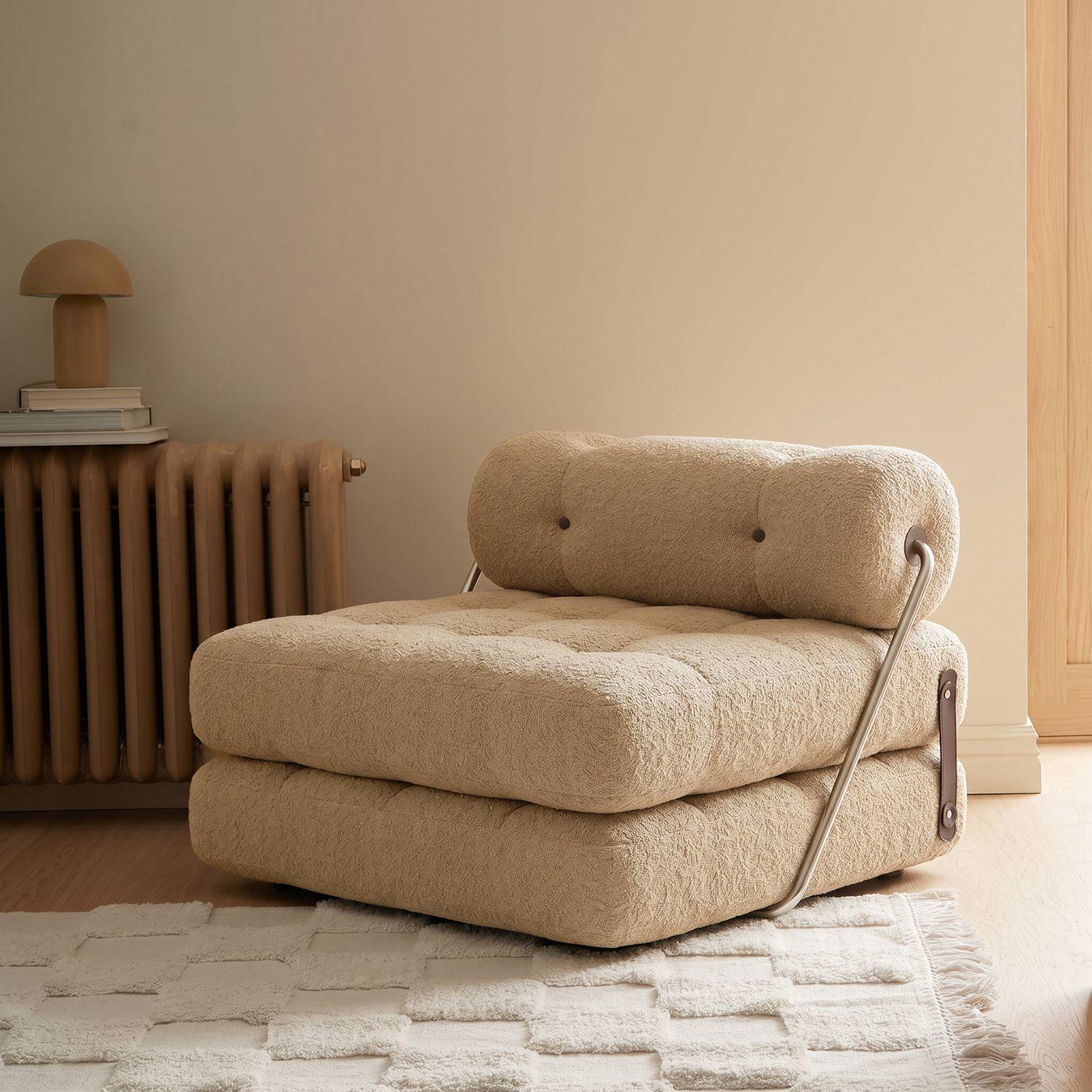 Sofá Cama Plegable en Bouclé Arena-7