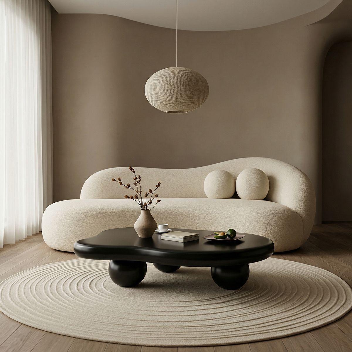 Mesa de Centro Irregular Negro Sphere-0