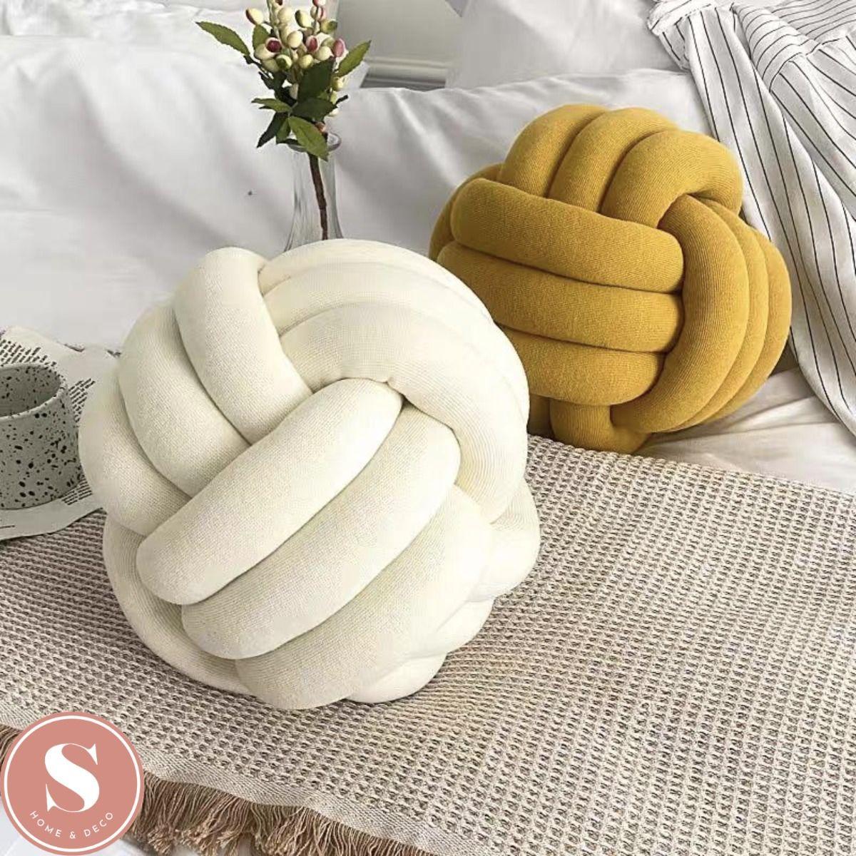 Cojín Diseño Nudo Terciopelo Verde-6