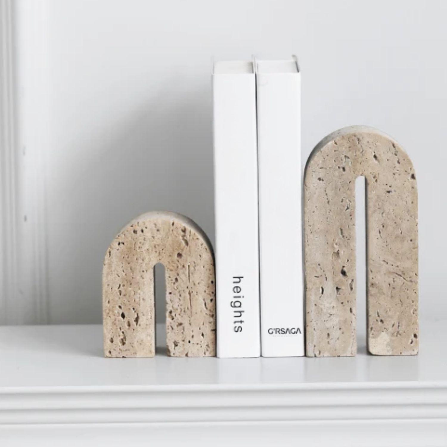 Arco Escultural Piedra Travertino Decorativo Pequeño-5