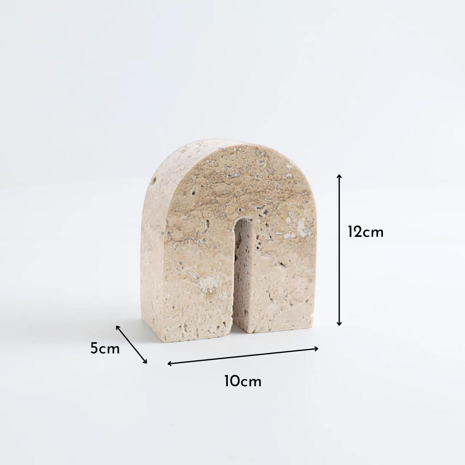 Arco Escultural Piedra Travertino Decorativo Pequeño-6