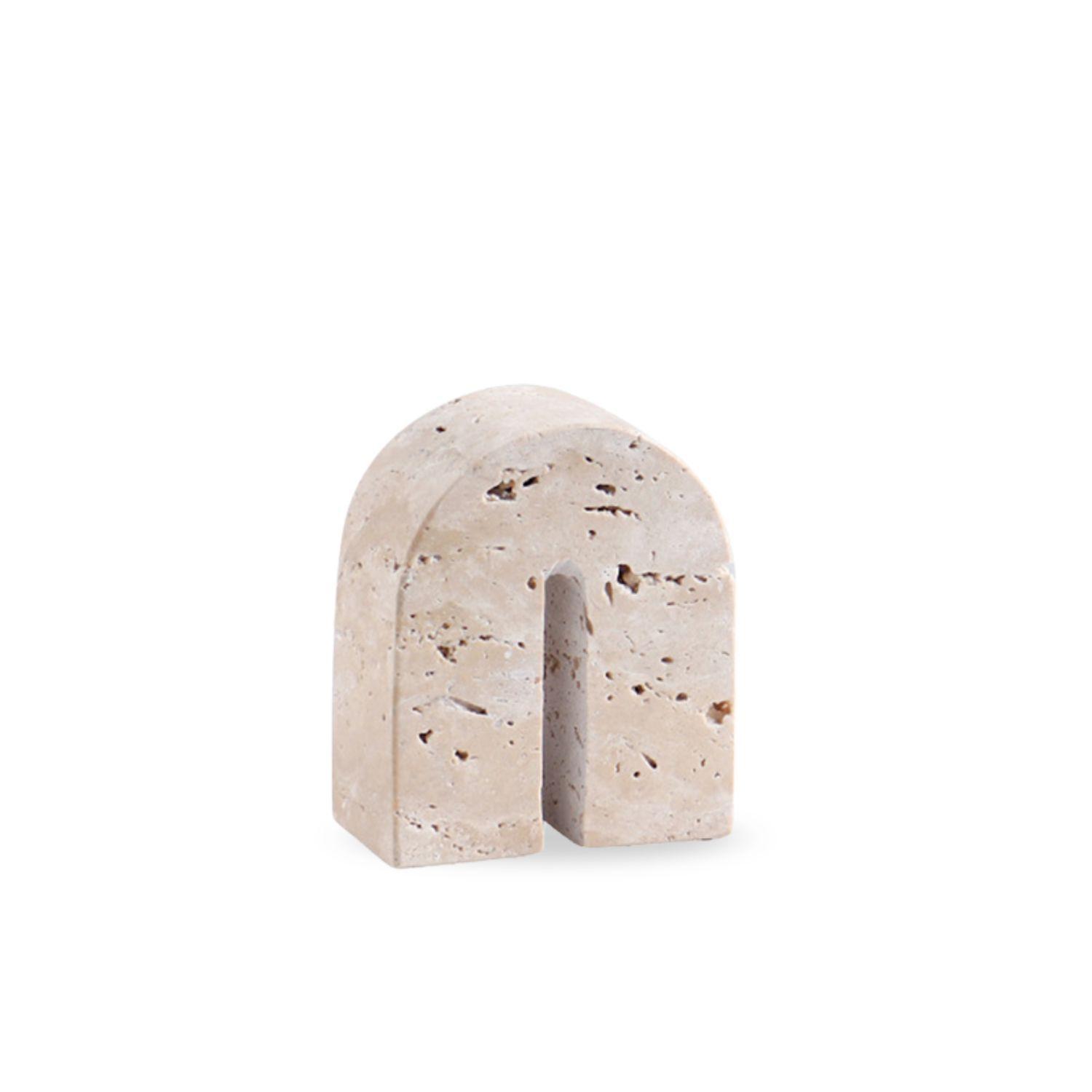 Arco Escultural Piedra Travertino Decorativo Pequeño-7