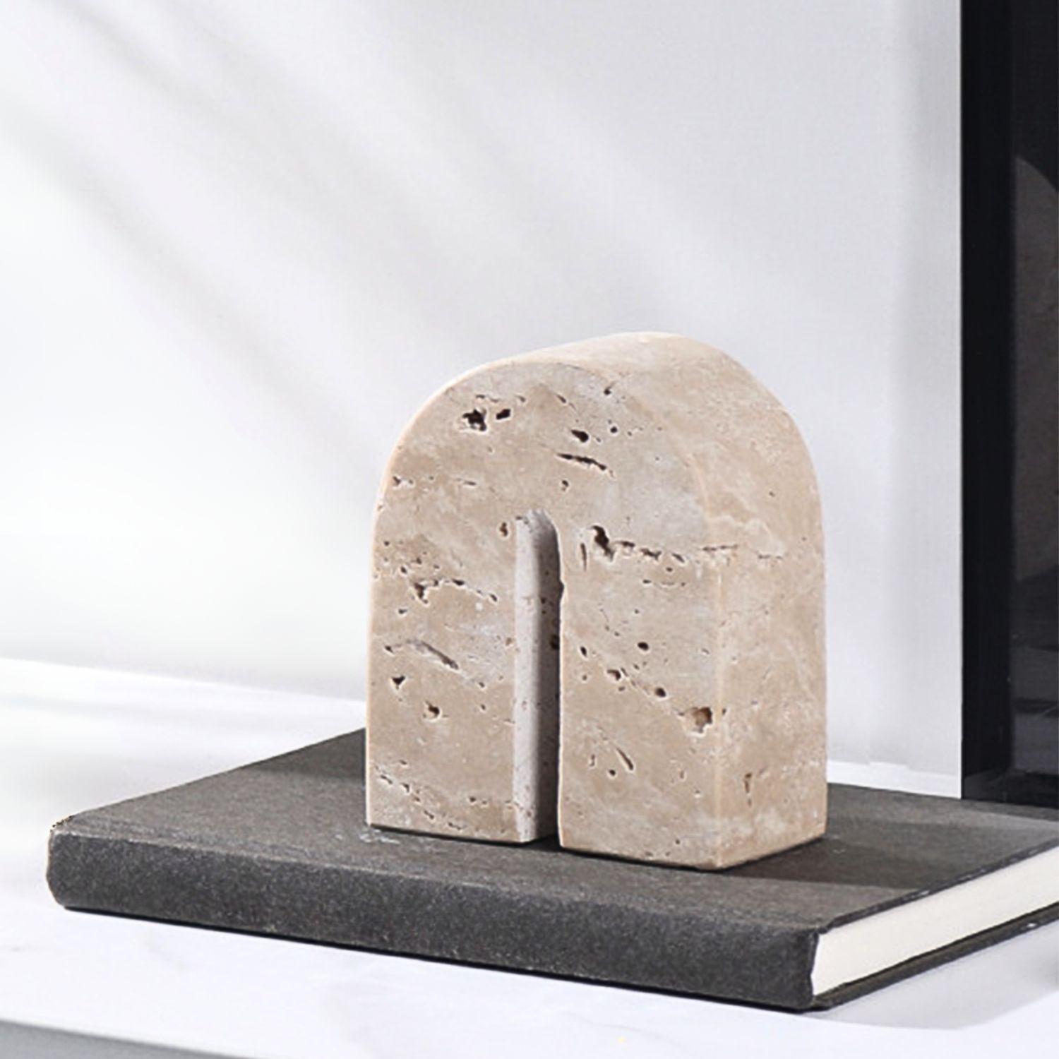 Arco Escultural Piedra Travertino Decorativo Pequeño-6