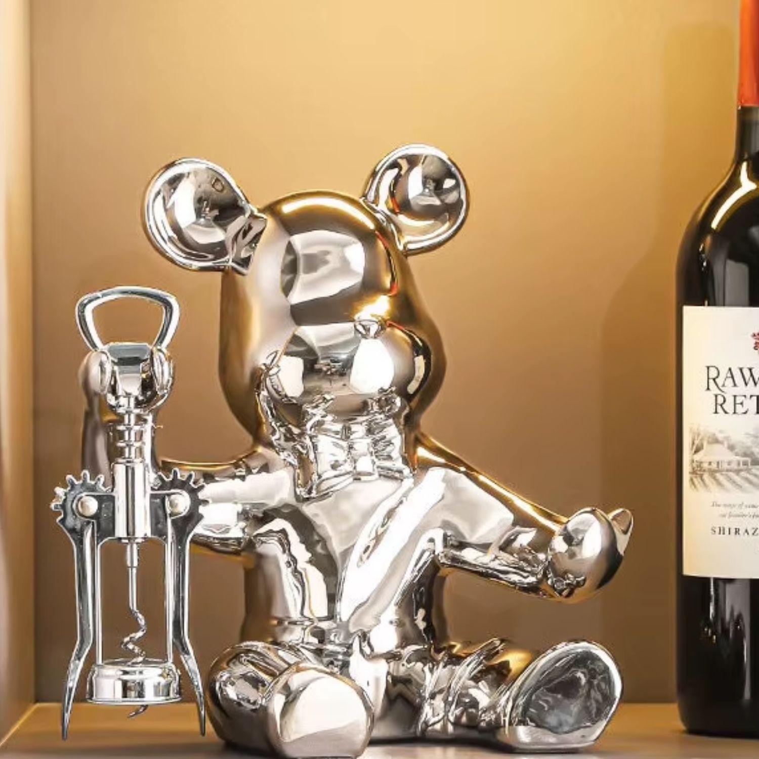 Soporte para Botellas y Destapador Osito-2