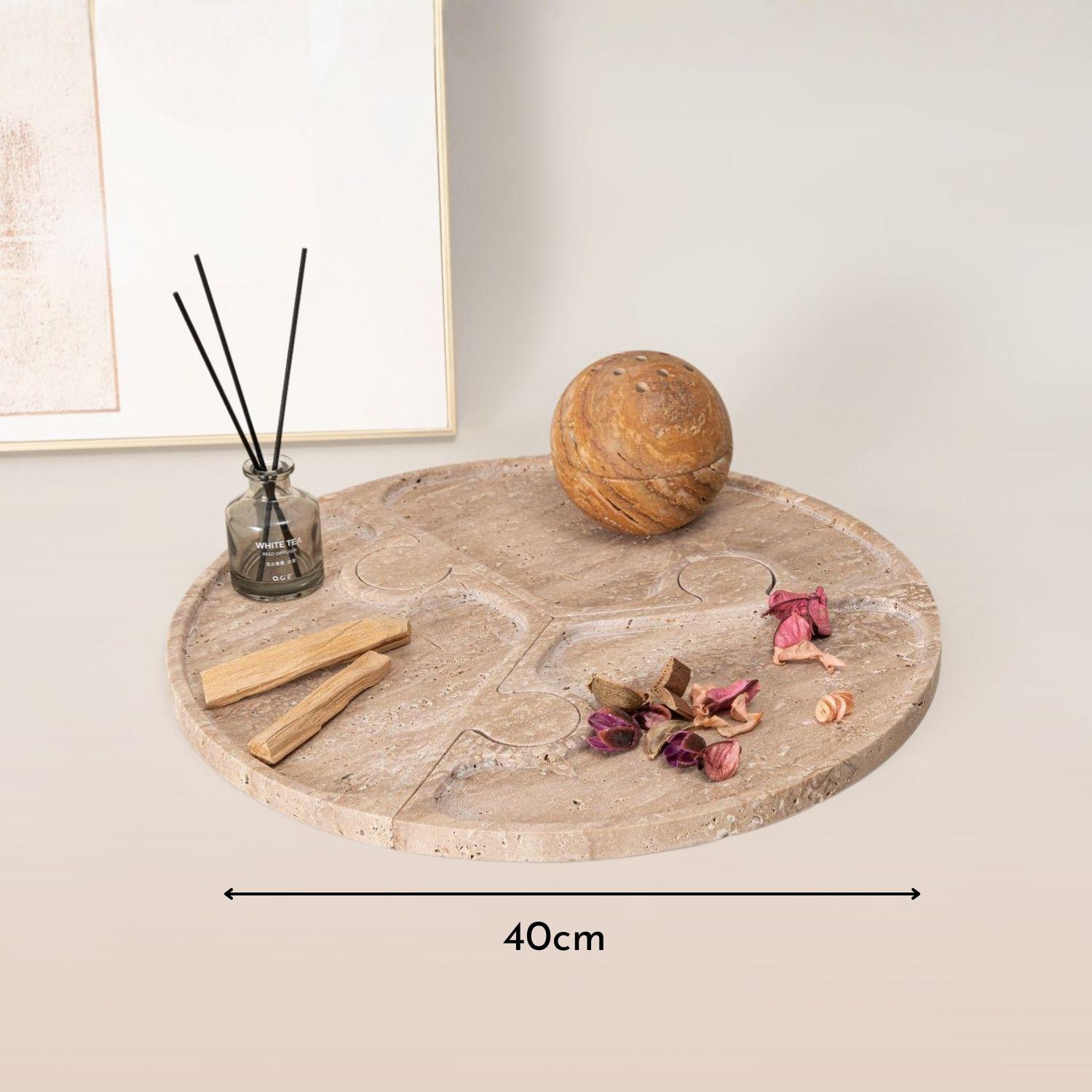 Bandeja de Piedra Puzzle Travertino Deco y Aperitivos-4