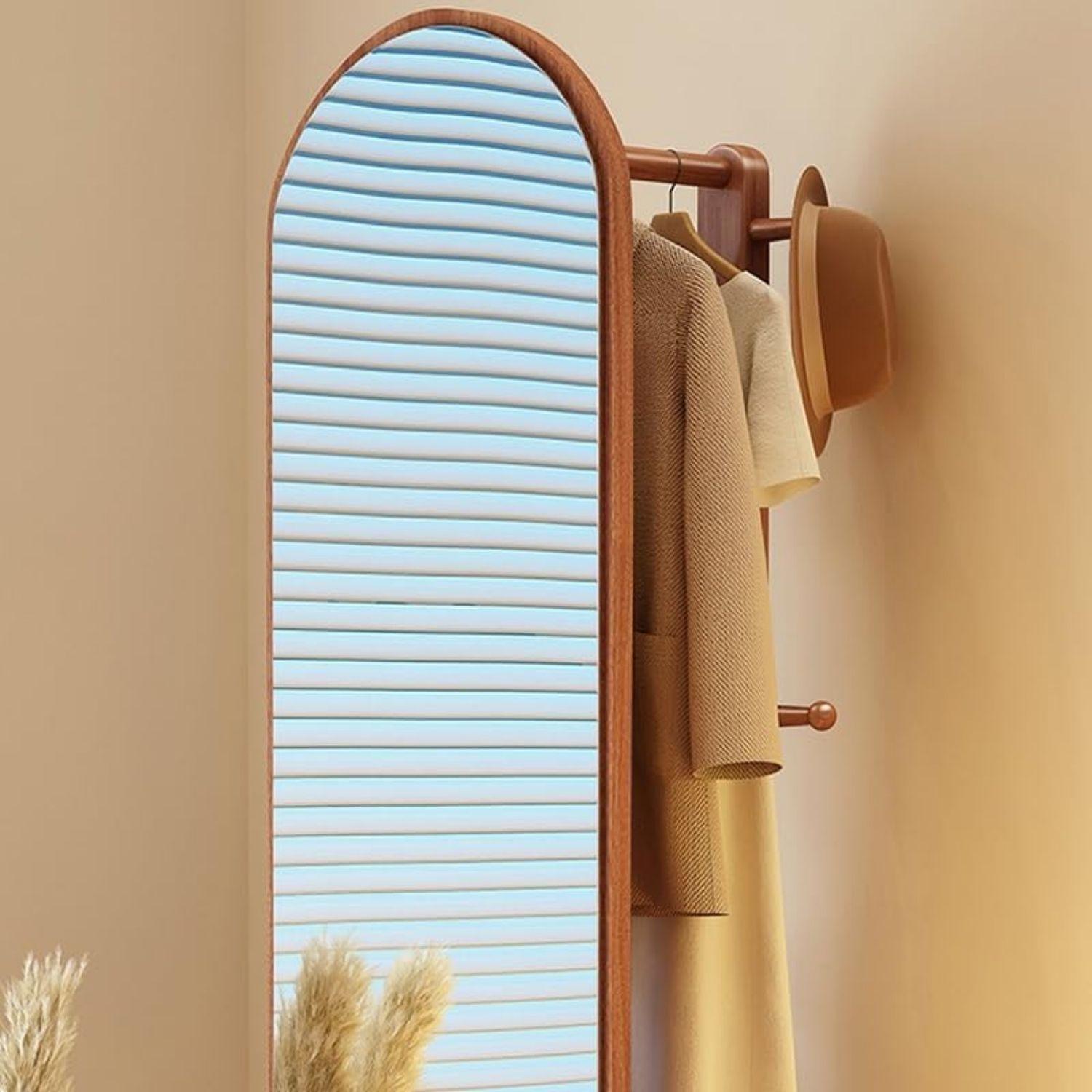 Espejo Giratorio Tipo Armario Con Perchero Y Barra Colgador-2