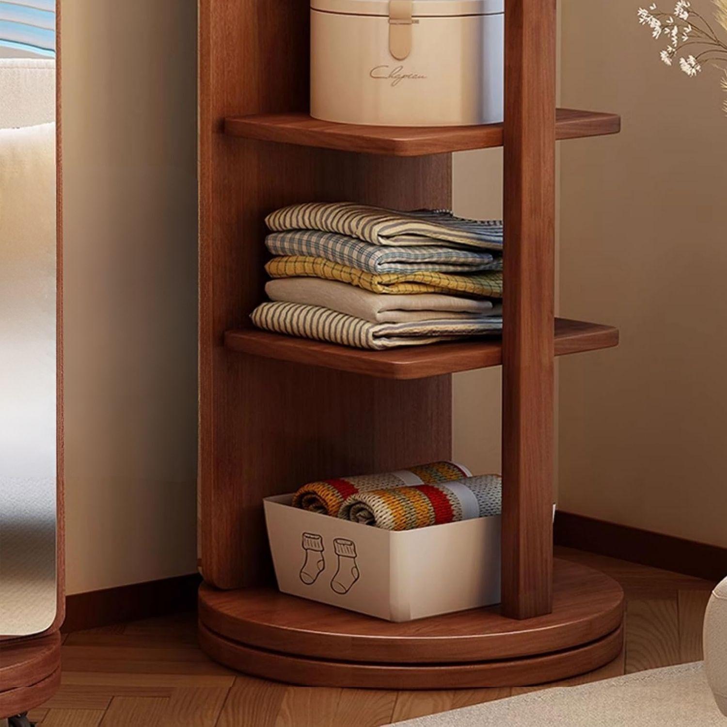 Espejo Giratorio Tipo Armario Con Perchero Y Barra Colgador-4