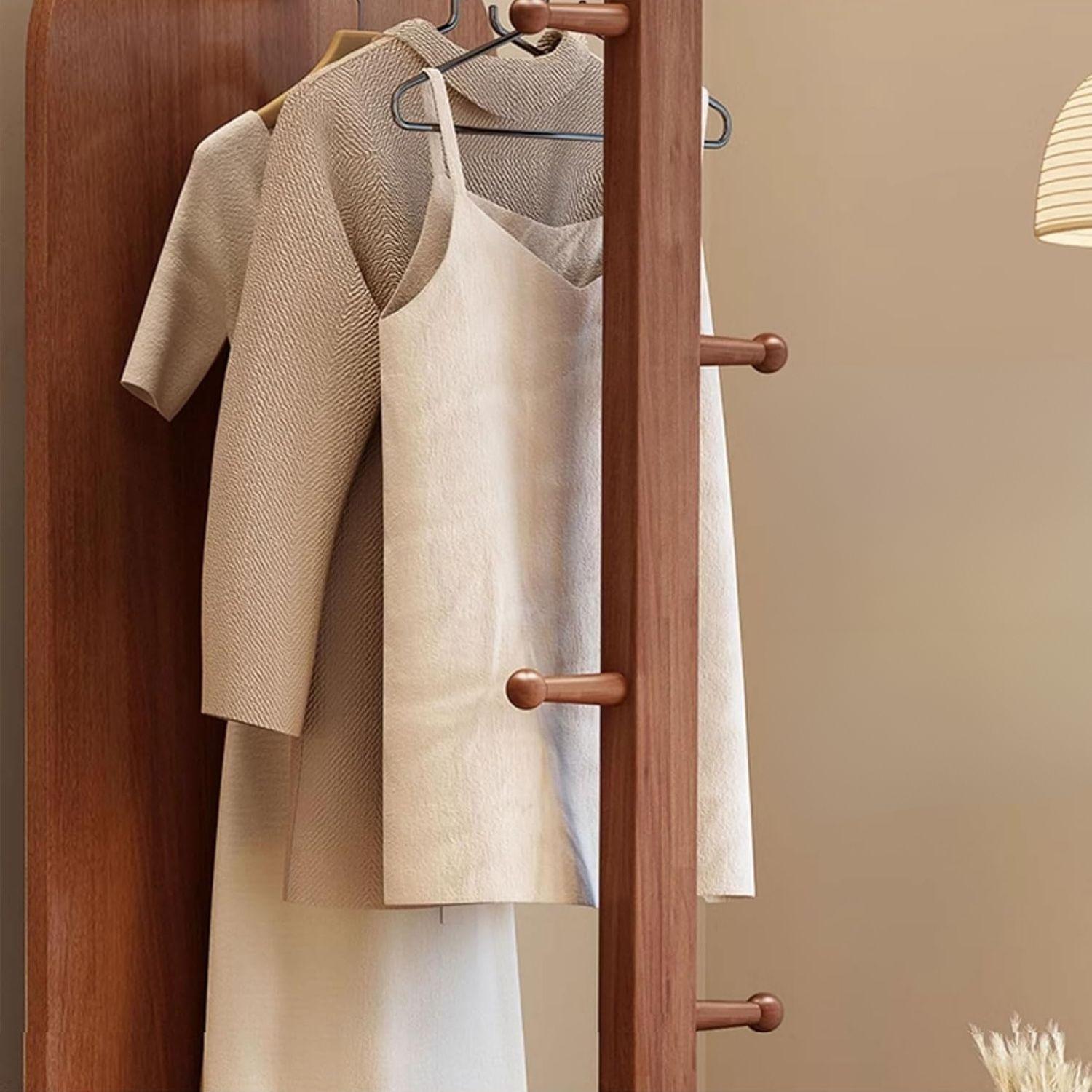 Espejo Giratorio Tipo Armario Con Perchero Y Barra Colgador-6