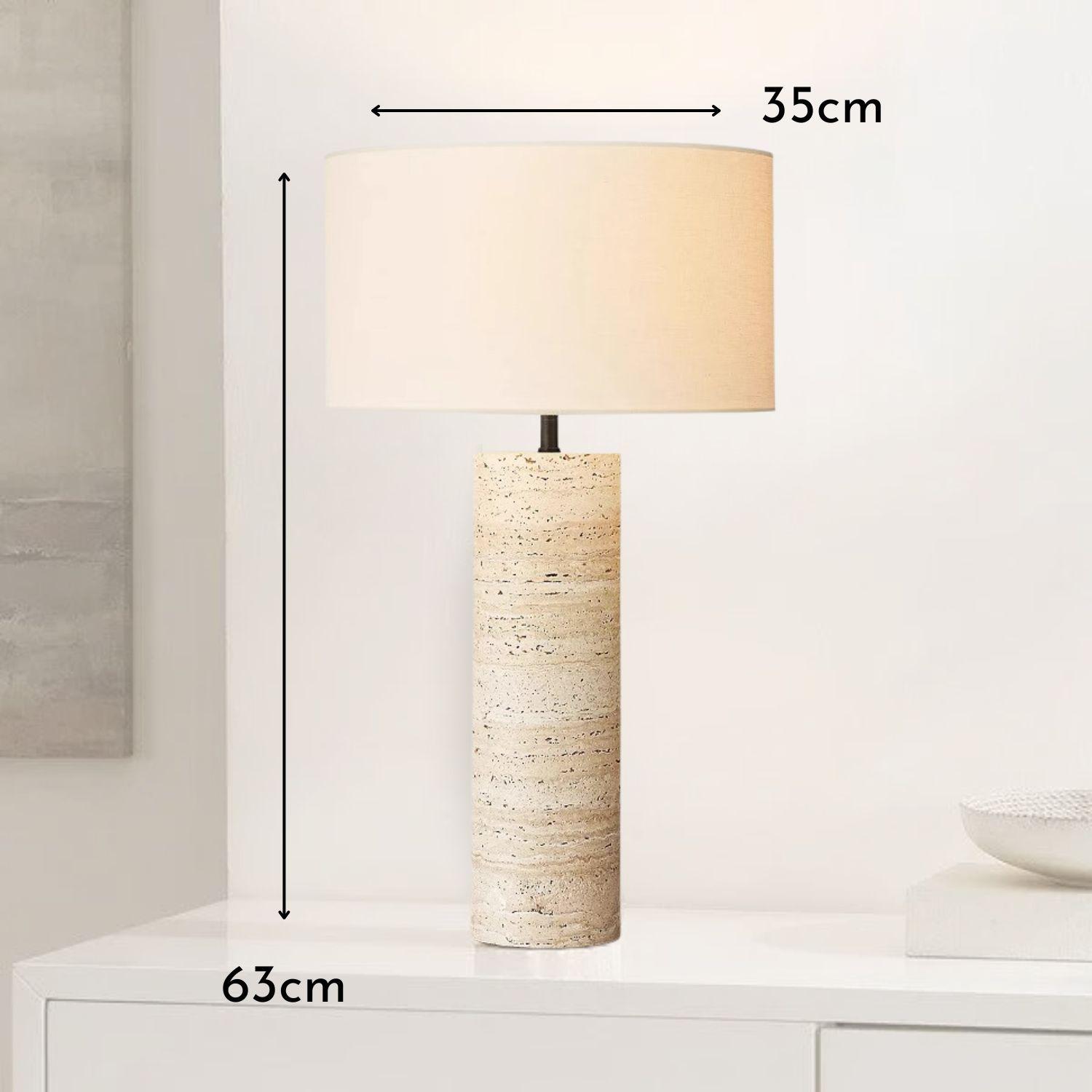 Lampara de Mesa Piedra Nordica Crema Grande-3