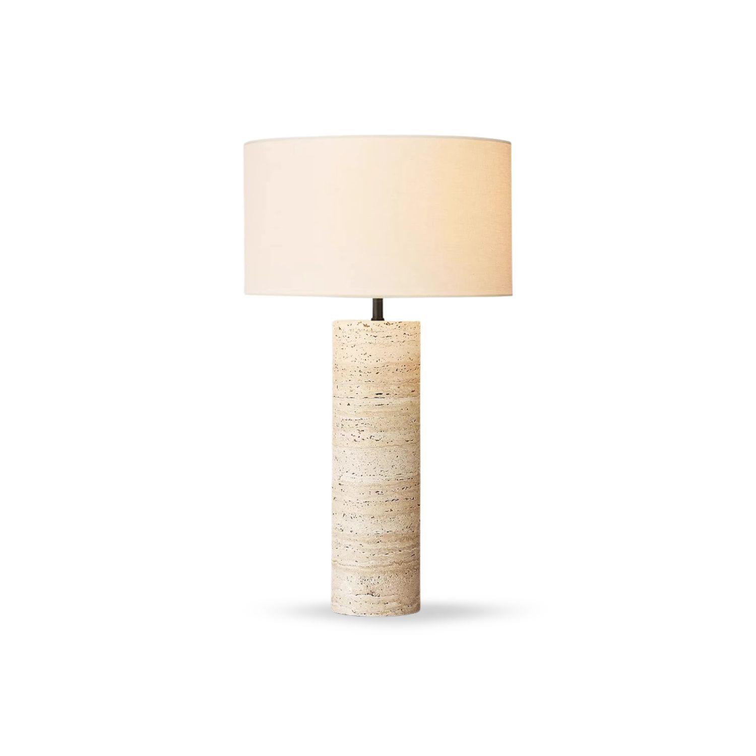 Lampara de Mesa Piedra Nordica Crema Grande-0