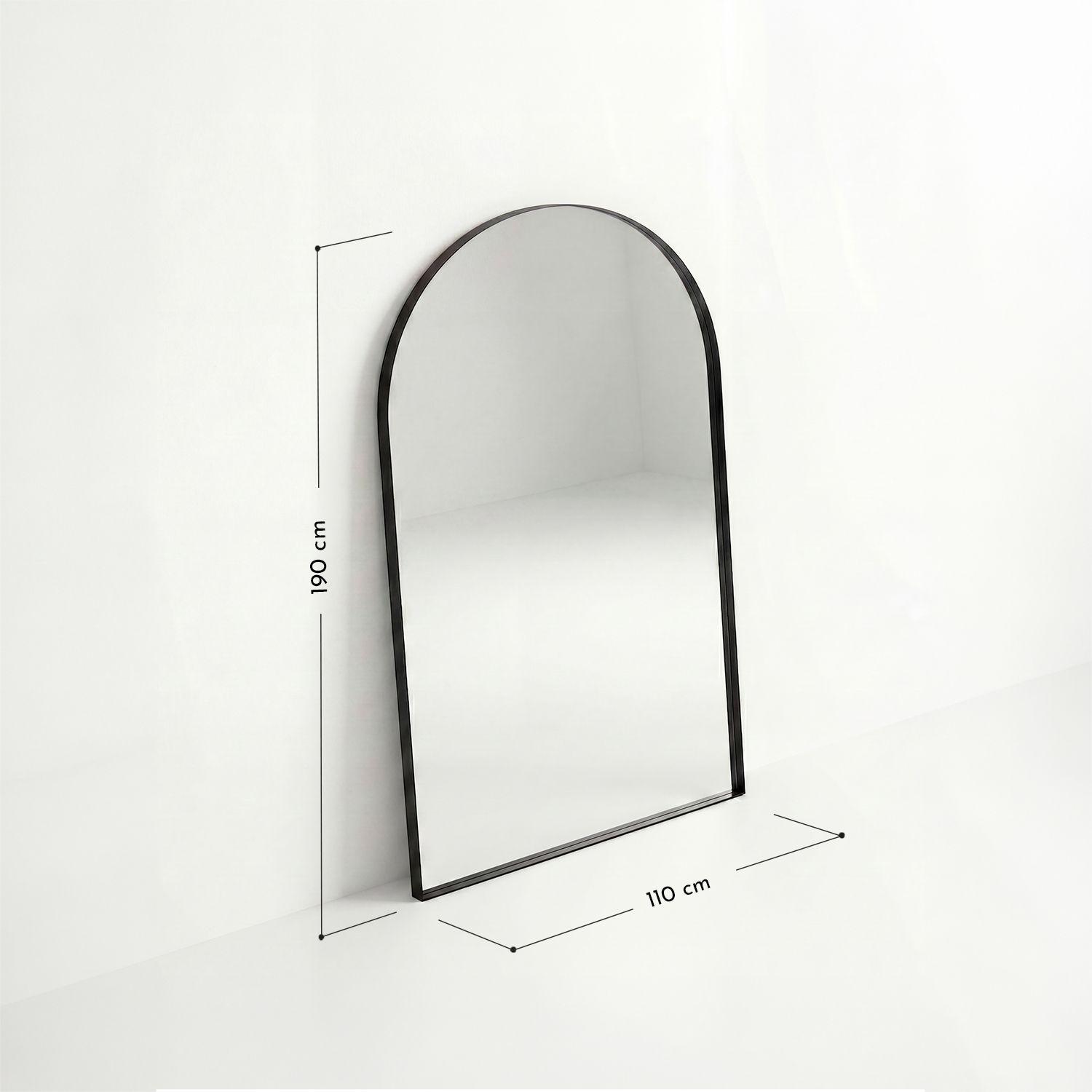 Espejo Arco Industrial Negro XL 190x110cm-2