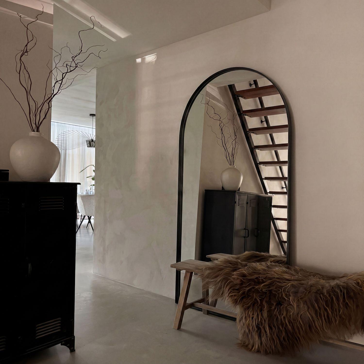 Espejo Arco Industrial Negro XL 190x110cm-7