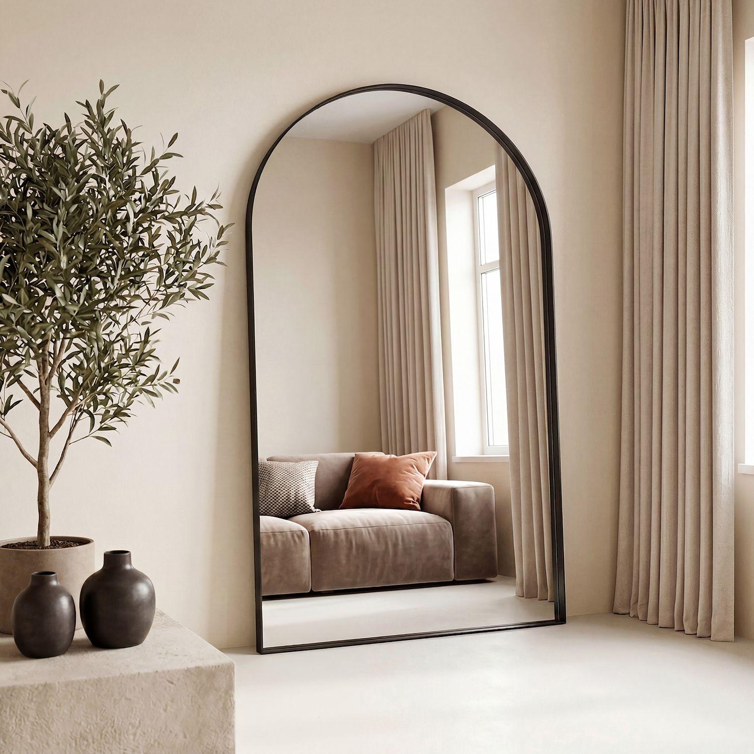 Espejo Arco Industrial Negro XL 190x110cm-8