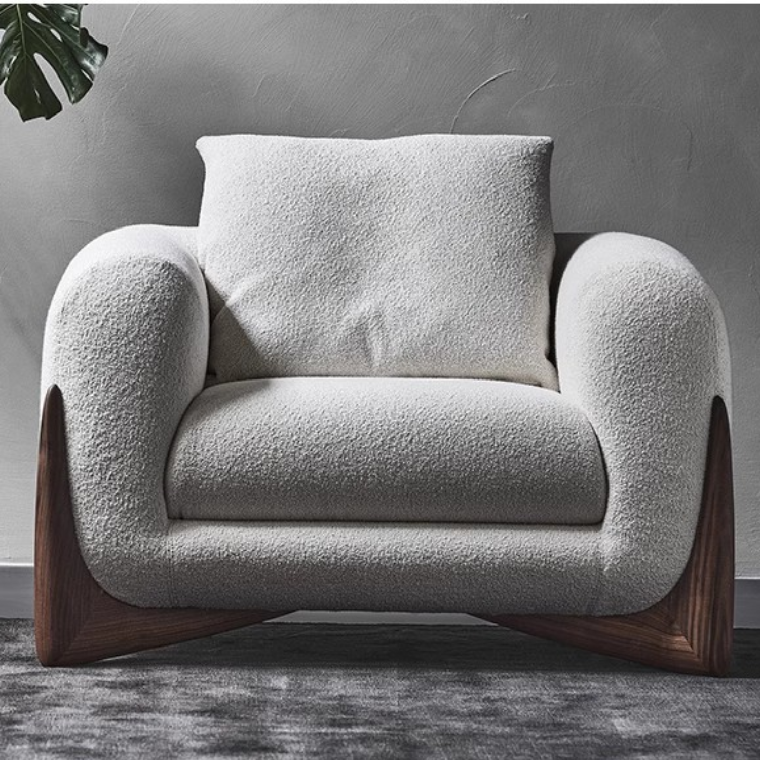 Sofá Poltrona Diseño Wabi Sabi Blanco-2