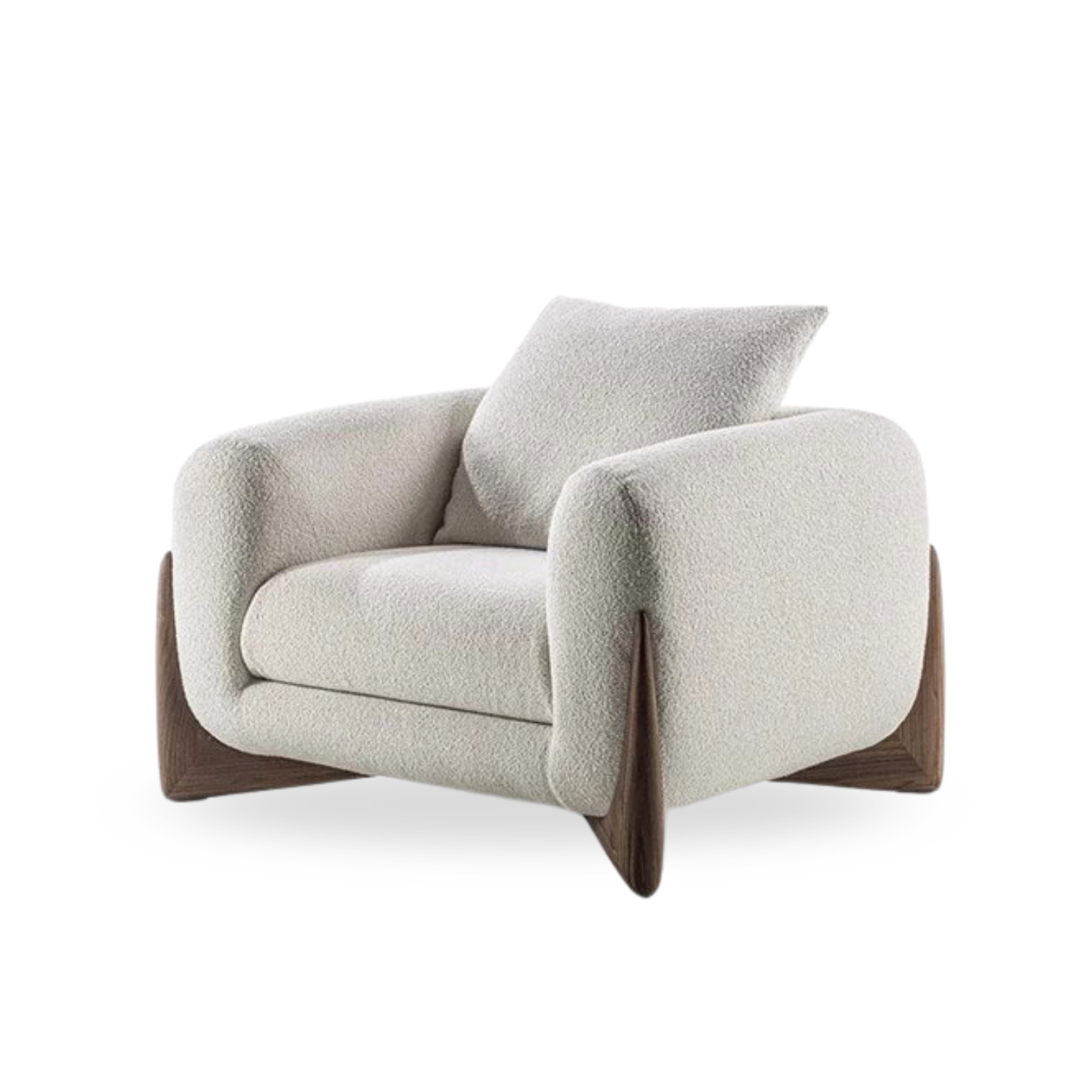 Sofá Poltrona Diseño Wabi Sabi Blanco-9