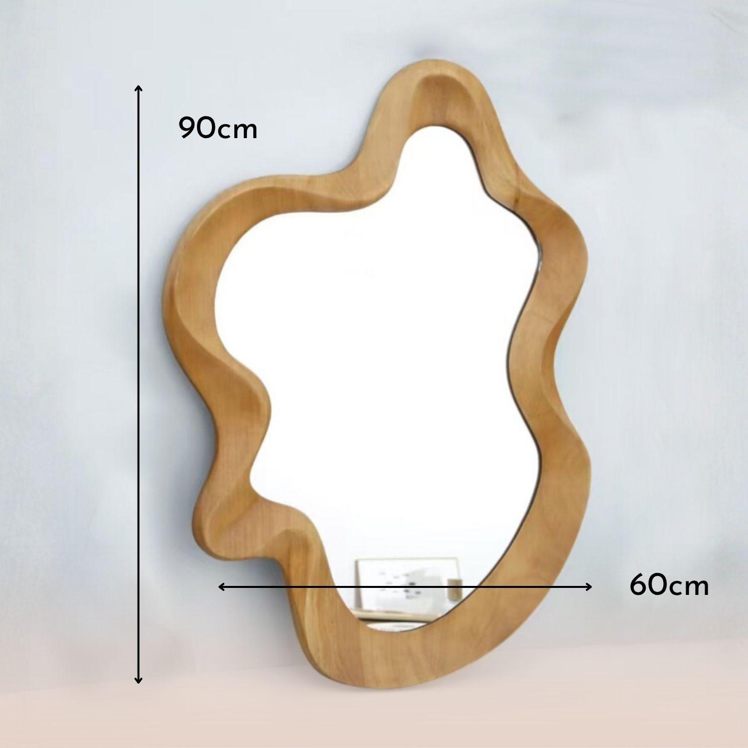 Espejo Modern Wave Madera Tono Arce 90x60cm-6