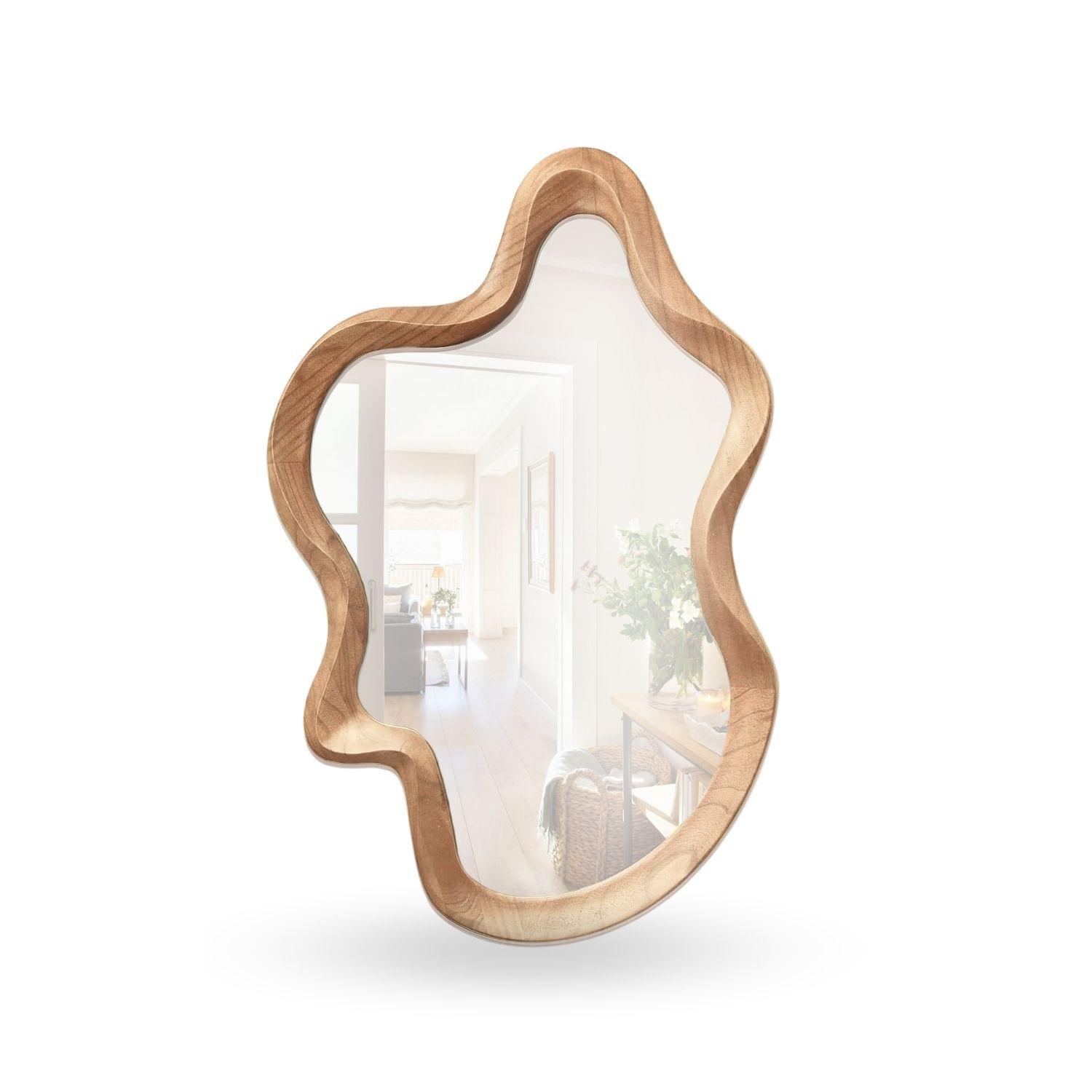 Espejo Modern Wave Madera Tono Arce 90x60cm-9