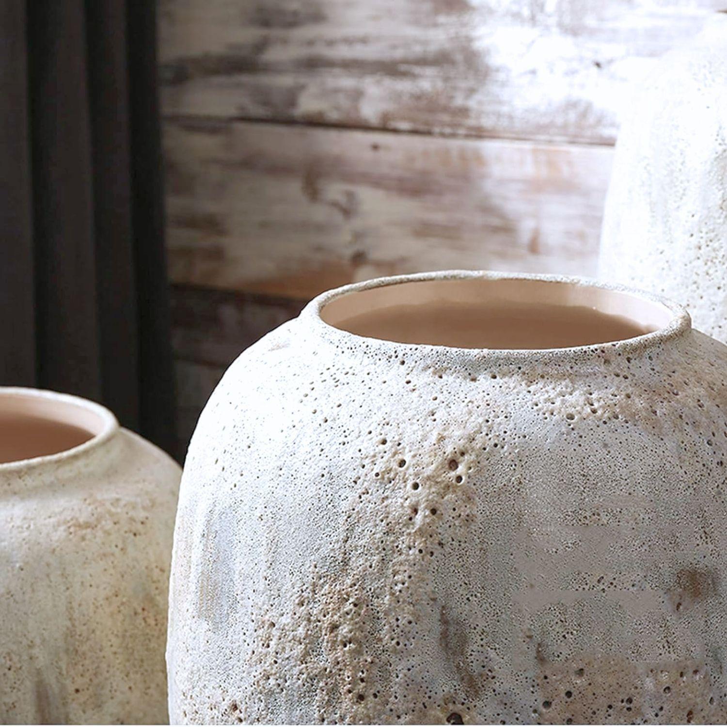 Macetero Jarron Ceramica Rústico Pequeño-2